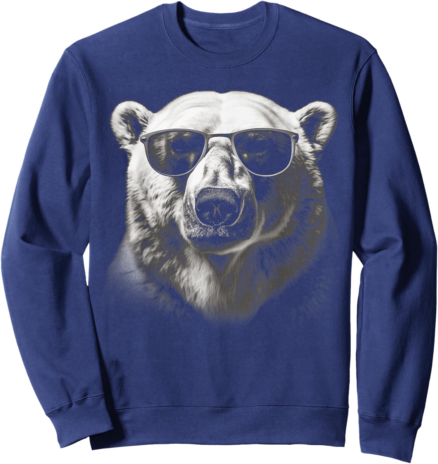 Polar Bear sunglasses wild animal art animal Polar Bear Sweatshirt - Sweatshirt | Navy
