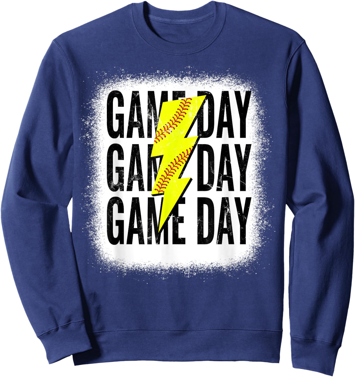 Softball Mom Leopard Game Day Mother's Day Sweatshirt - Sweatshirt | Navy