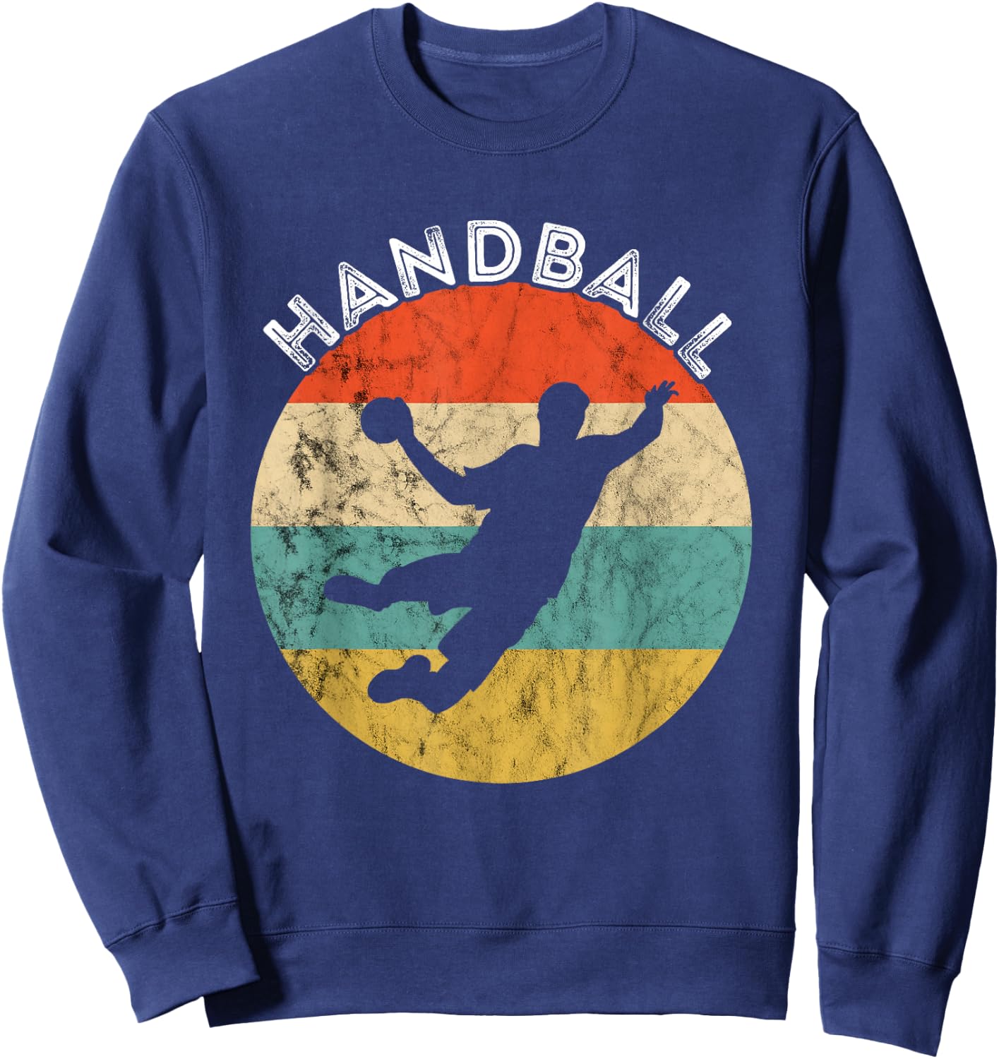 Handball Vintage Retro Handball Player Handball Game Sweatshirt - Sweatshirt | Navy