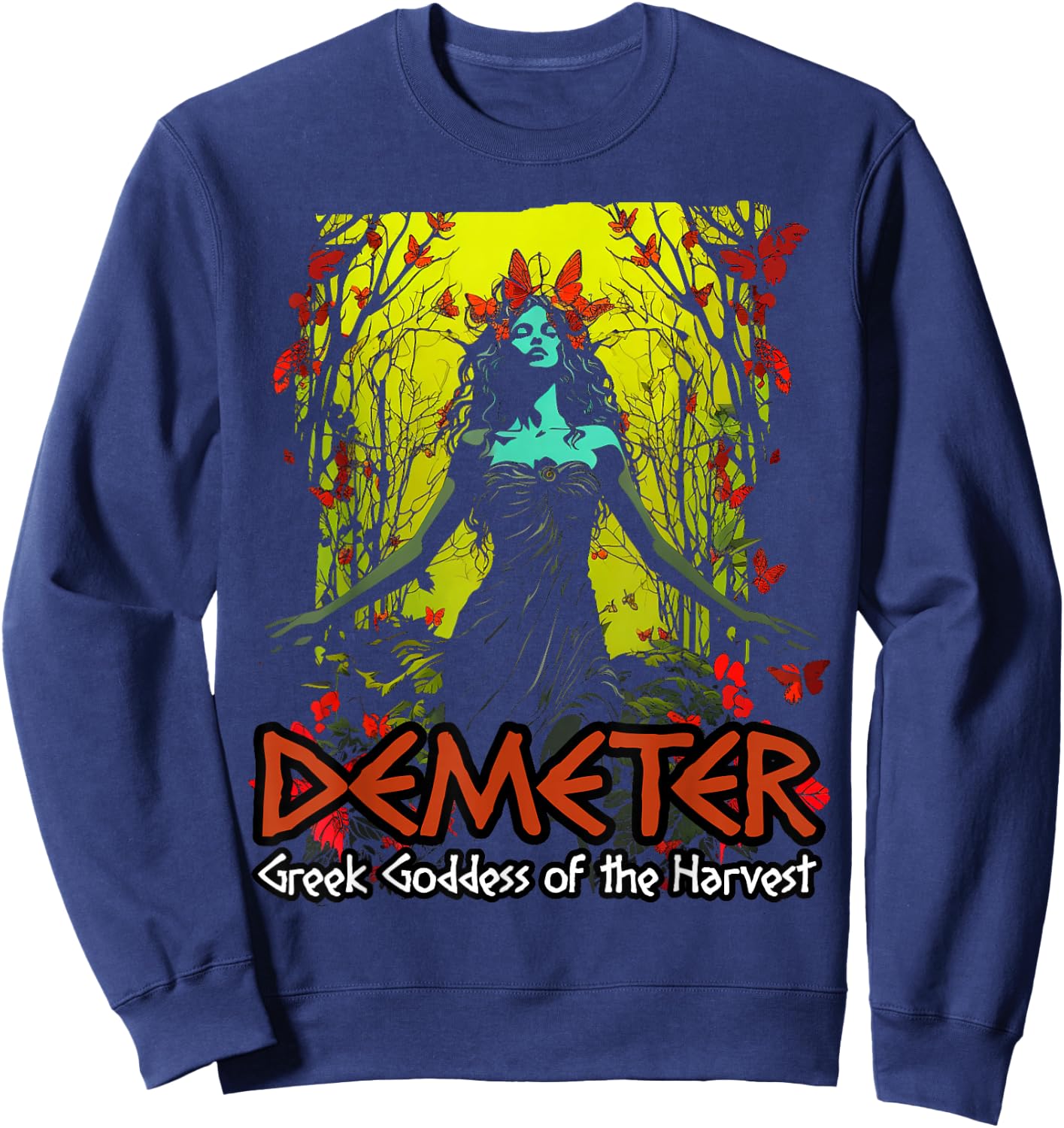 Greek Goddess Greek Mythology Demeter Sweatshirt - Sweatshirt | Navy