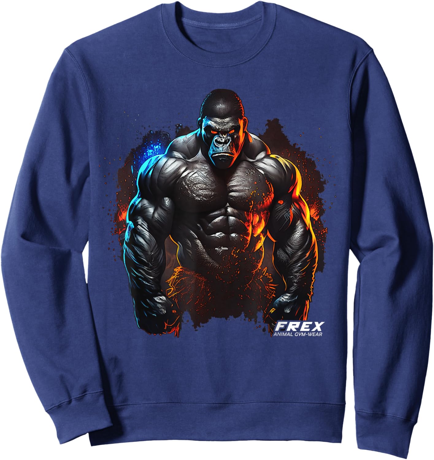 Gorilla Monkey Gym Wear Bodybuilding Workout Motivation Sweatshirt - Sweatshirt | Navy