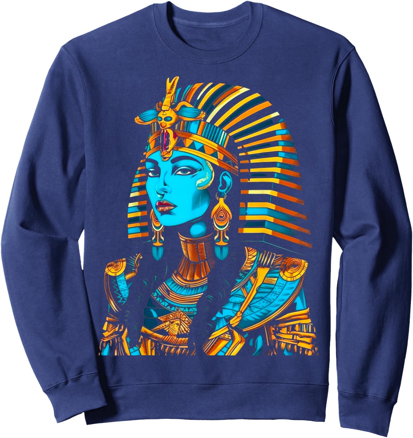 Egyptian Goddess Design Sweatshirt - Sweatshirt | Navy