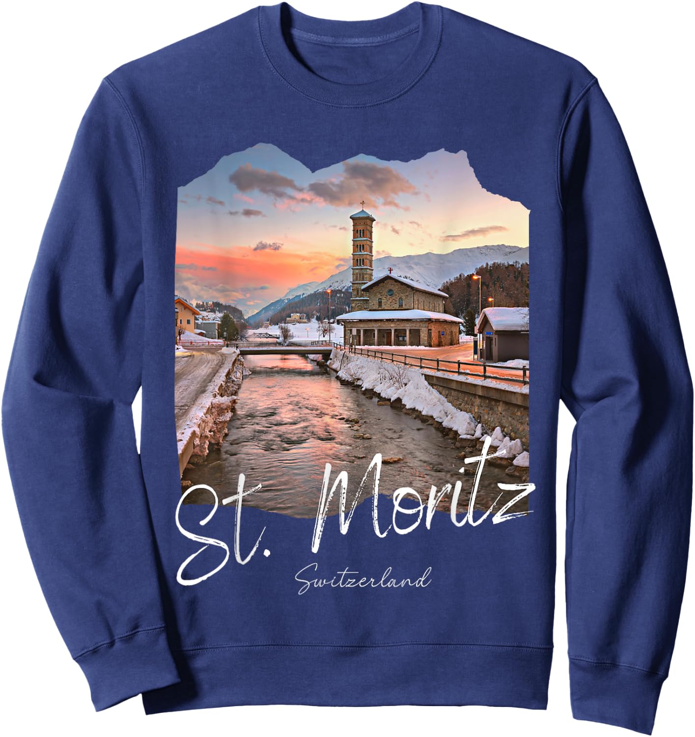 St. Moritz Souvenir Switzerland Sweatshirt - Sweatshirt | Navy