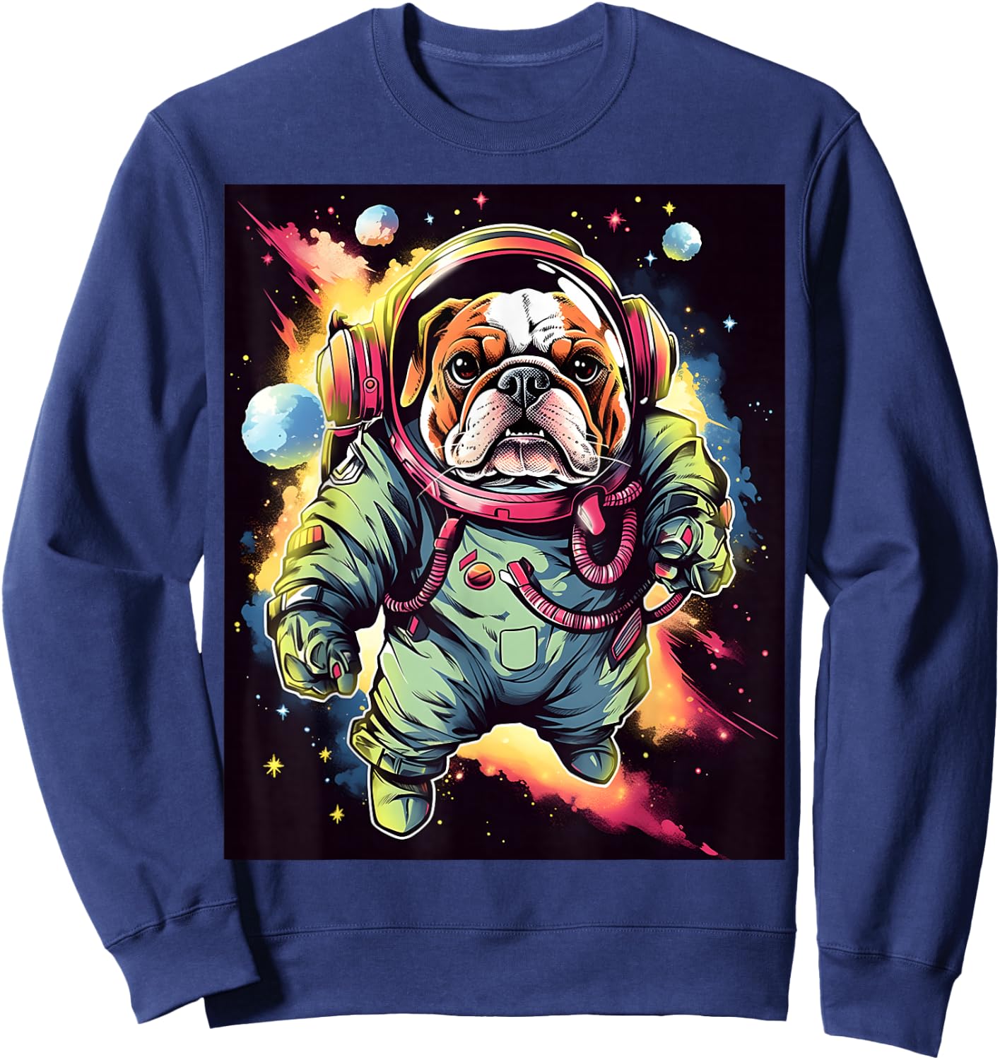 AstroBulldog: Journey to the Stars Sweatshirt - Sweatshirt | Navy