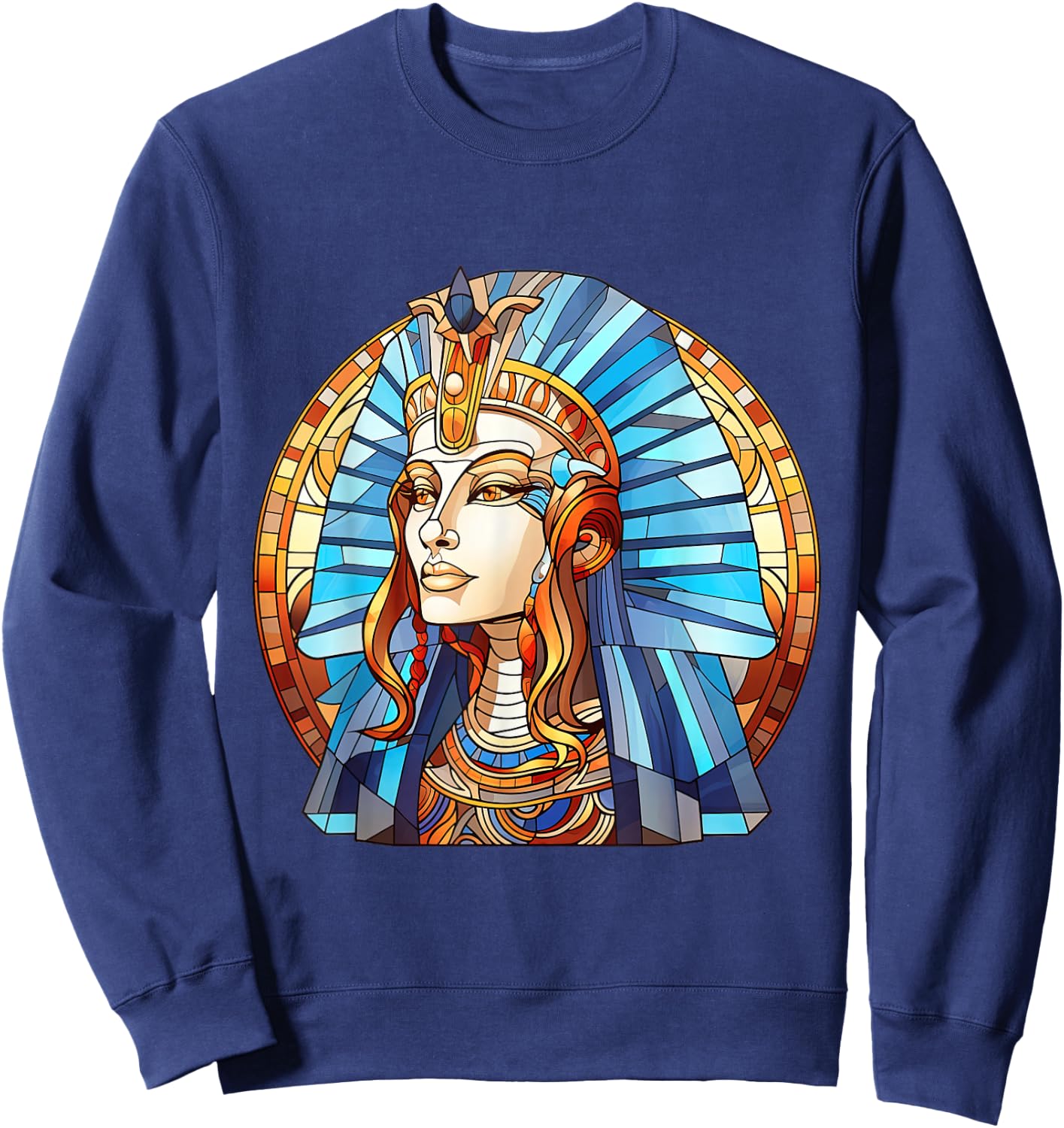 Hatshepsut Stained Glass Sweatshirt - Sweatshirt | Navy