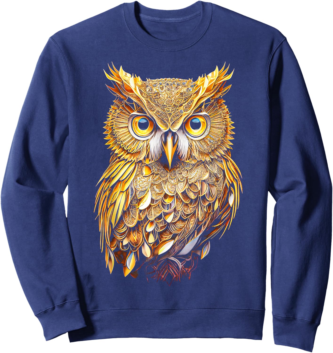 Owl Colourful Bird Art Owl Graphic Animal Owls Owl Sweatshirt - Sweatshirt | Navy