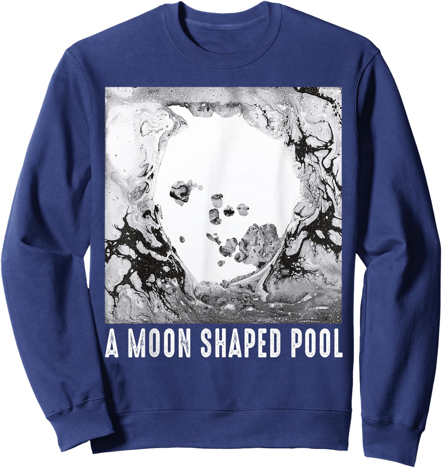 Vintage Radio Music 80s 90s Shaped Pool Outfits Moons Music Sweatshirt - Sweatshirt | Navy