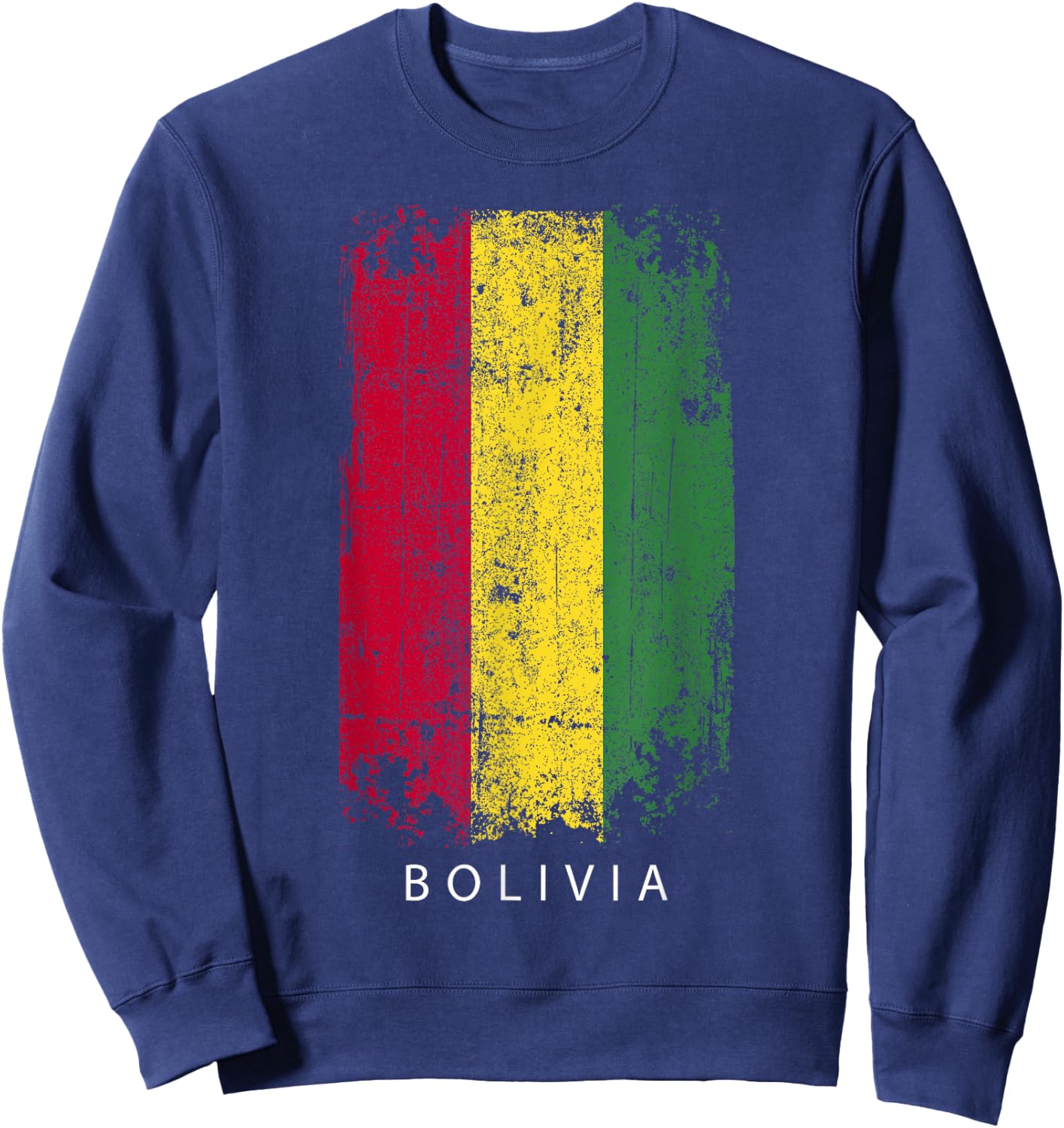 Bolivia Souvenir Design - Country Flag Bolivia Sweatshirt - Sweatshirt | Navy