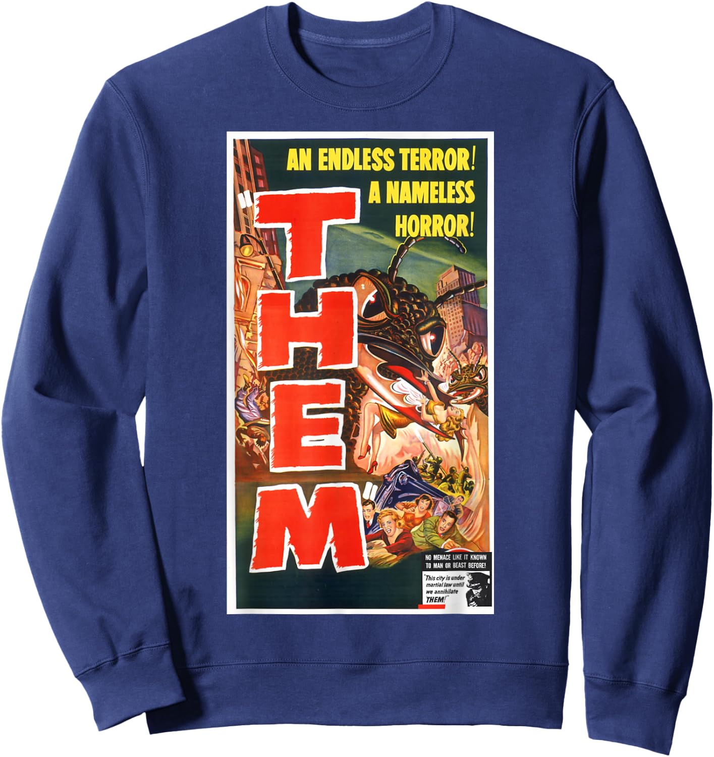 Them Vintage Horror Film Sweatshirt - Sweatshirt | Navy