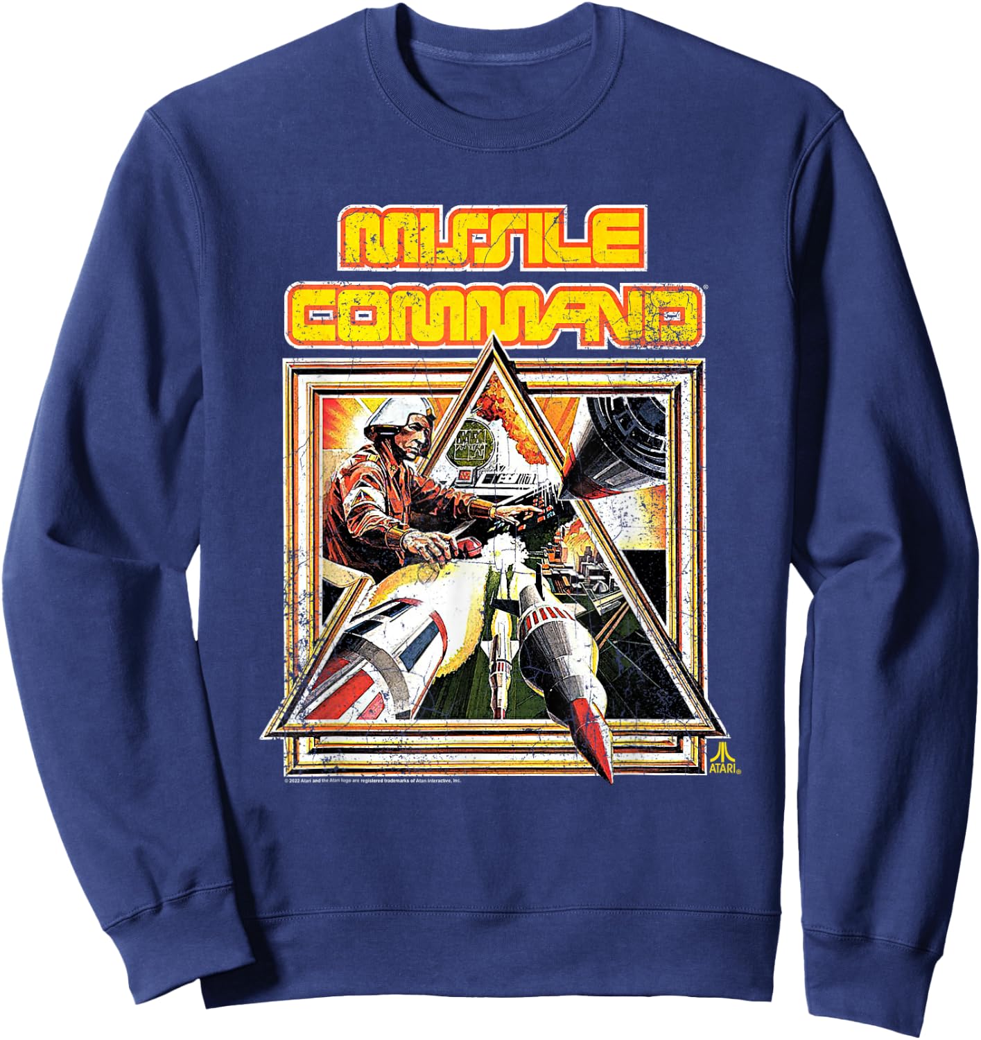 Atari Missile Commander Sweatshirt - Sweatshirt | Navy