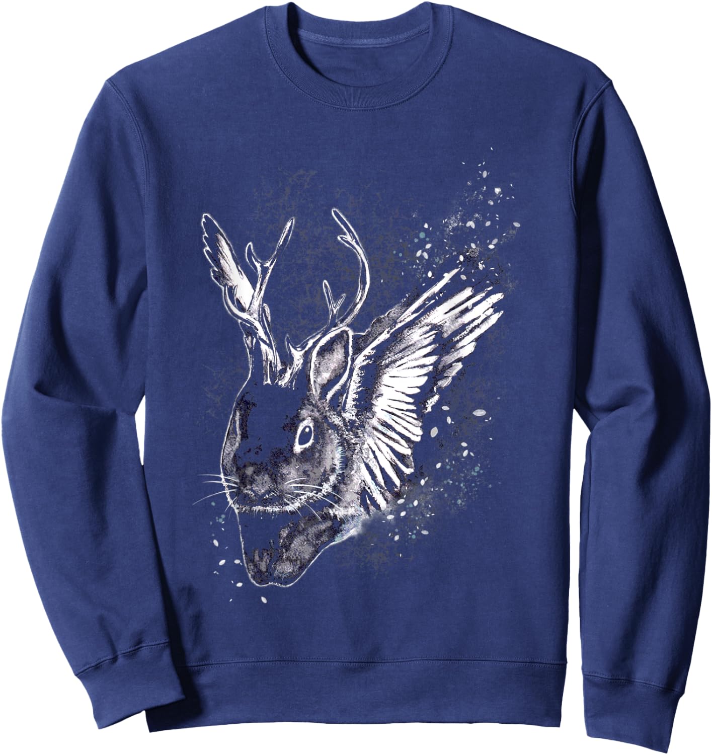 Wolpertinger Rabbit Deer Gothic Fantasy Fabulous Beauty Sweatshirt - Sweatshirt | Navy