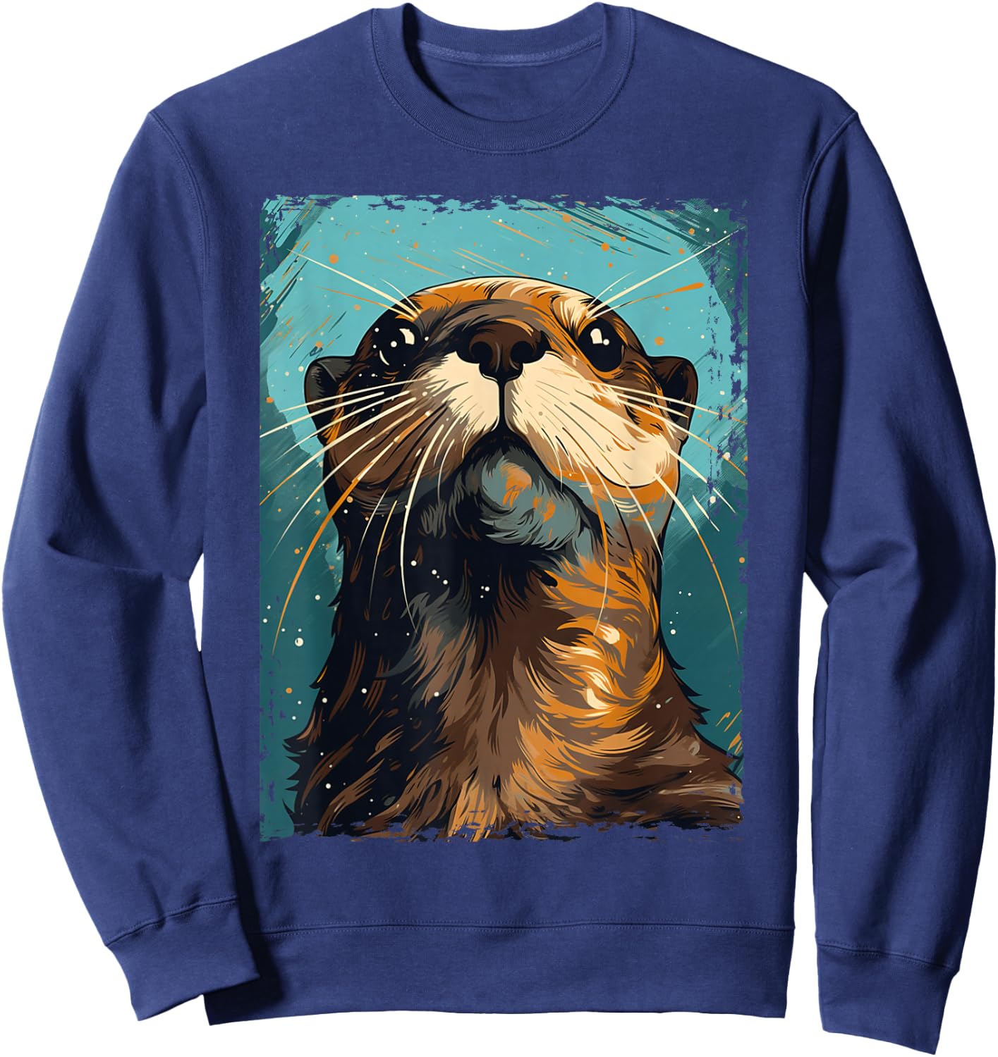 River Otter t Shirt for Boys & Girls Cute Otter Animal Funny Sweatshirt - Sweatshirt | Navy