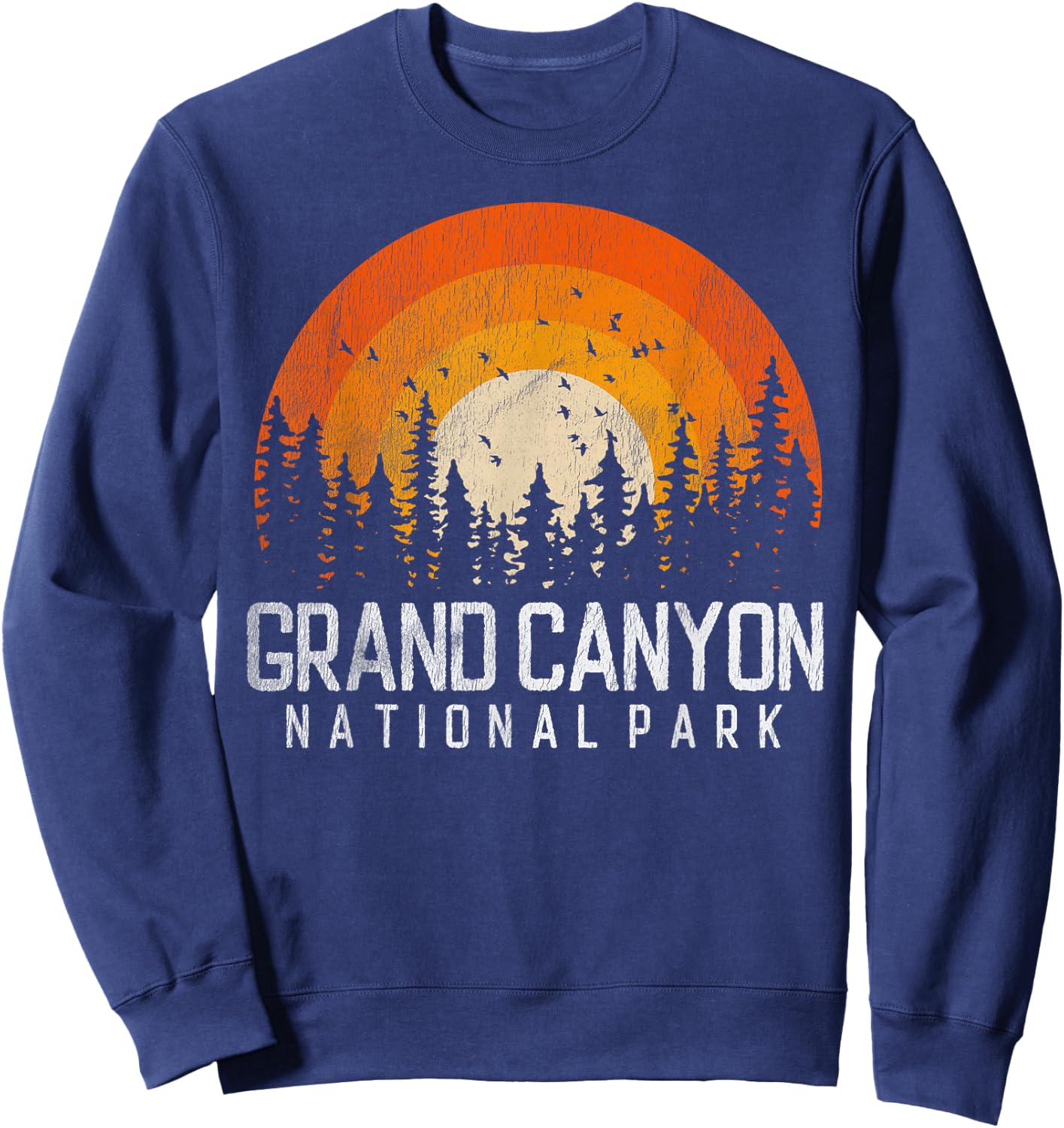 Grand Canyon US National Park Arizona Vintage Retro 80s Gift Sweatshirt - Sweatshirt | Navy