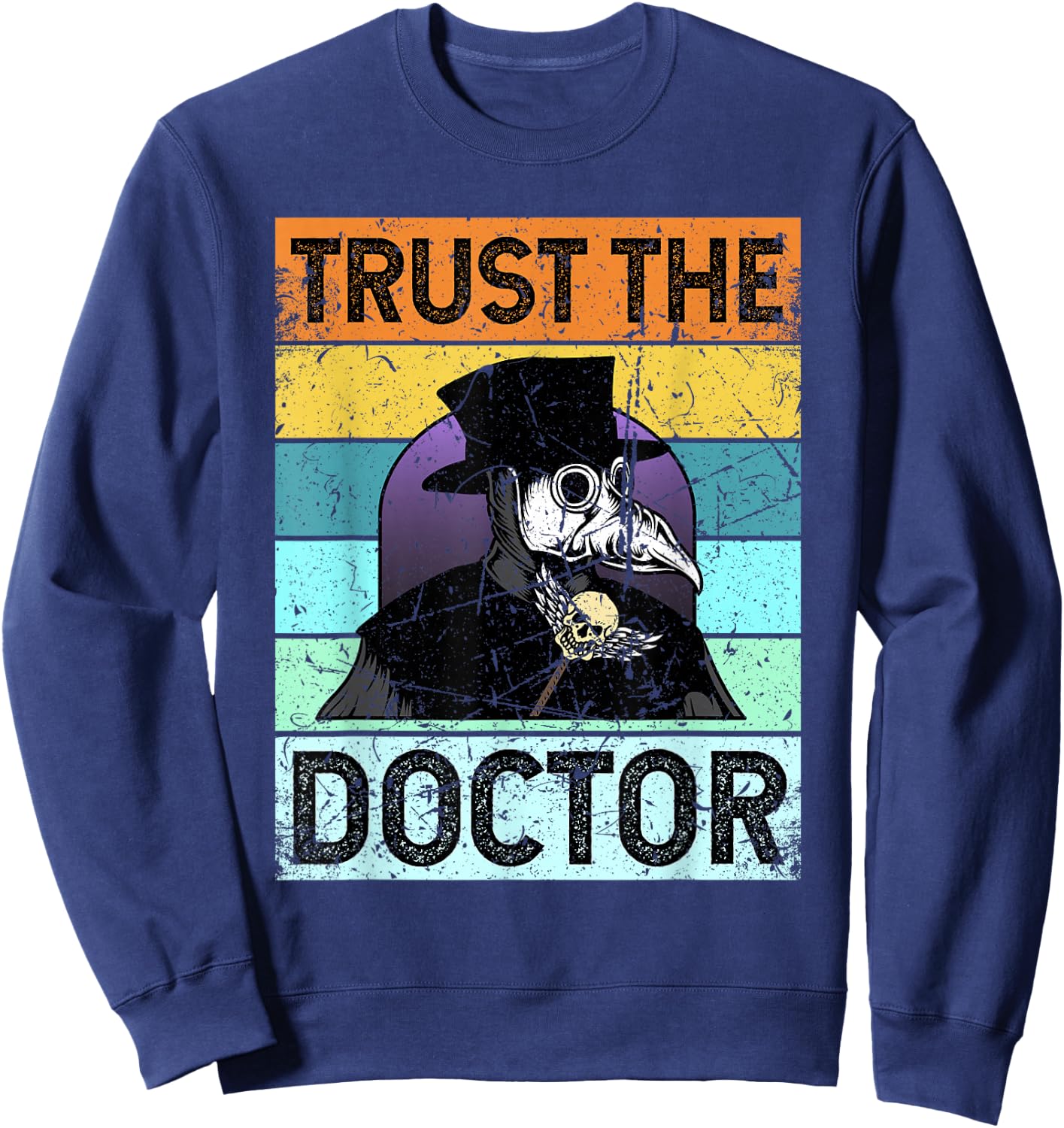 Plague Doctor Shirt Outfit Costume Women Kids Sweatshirt - Sweatshirt | Navy