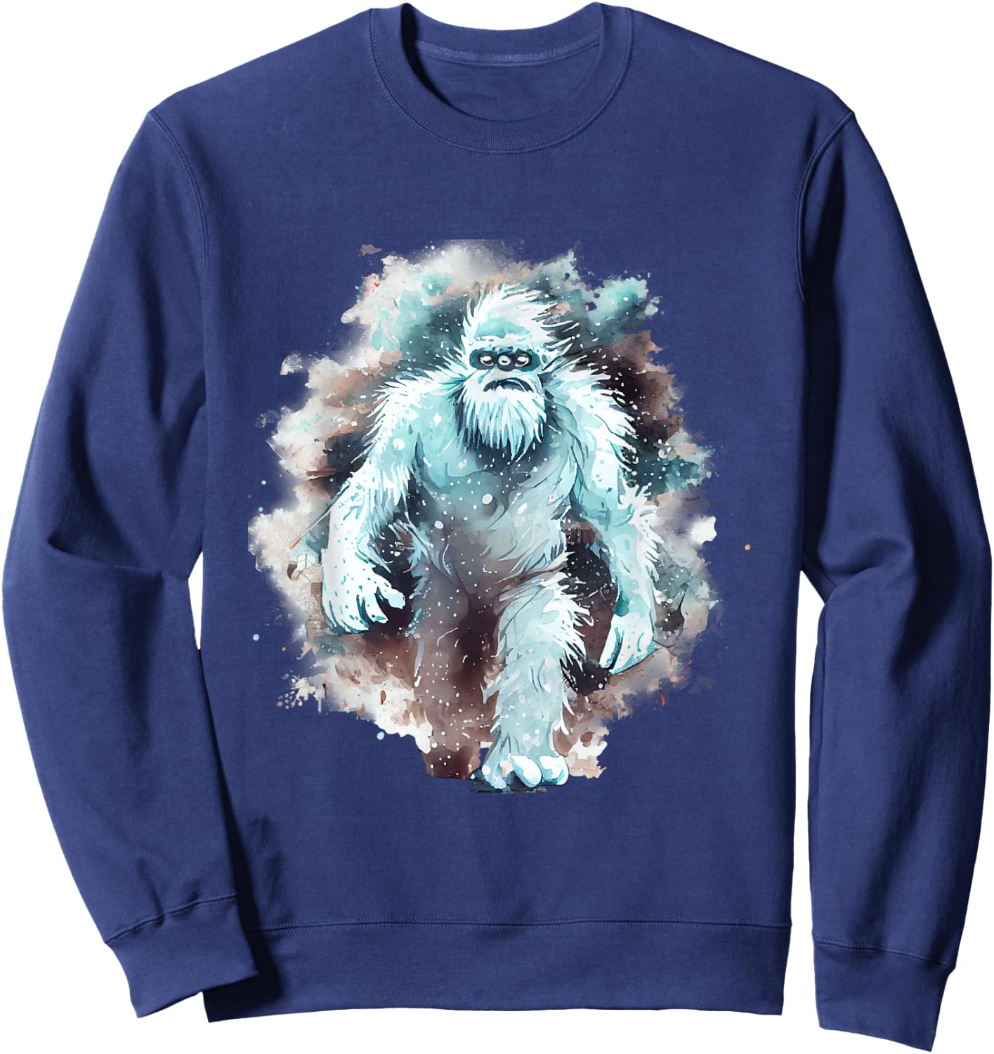 Mythical Yeti Legend Abominable Snowman Sweatshirt - Sweatshirt | Navy