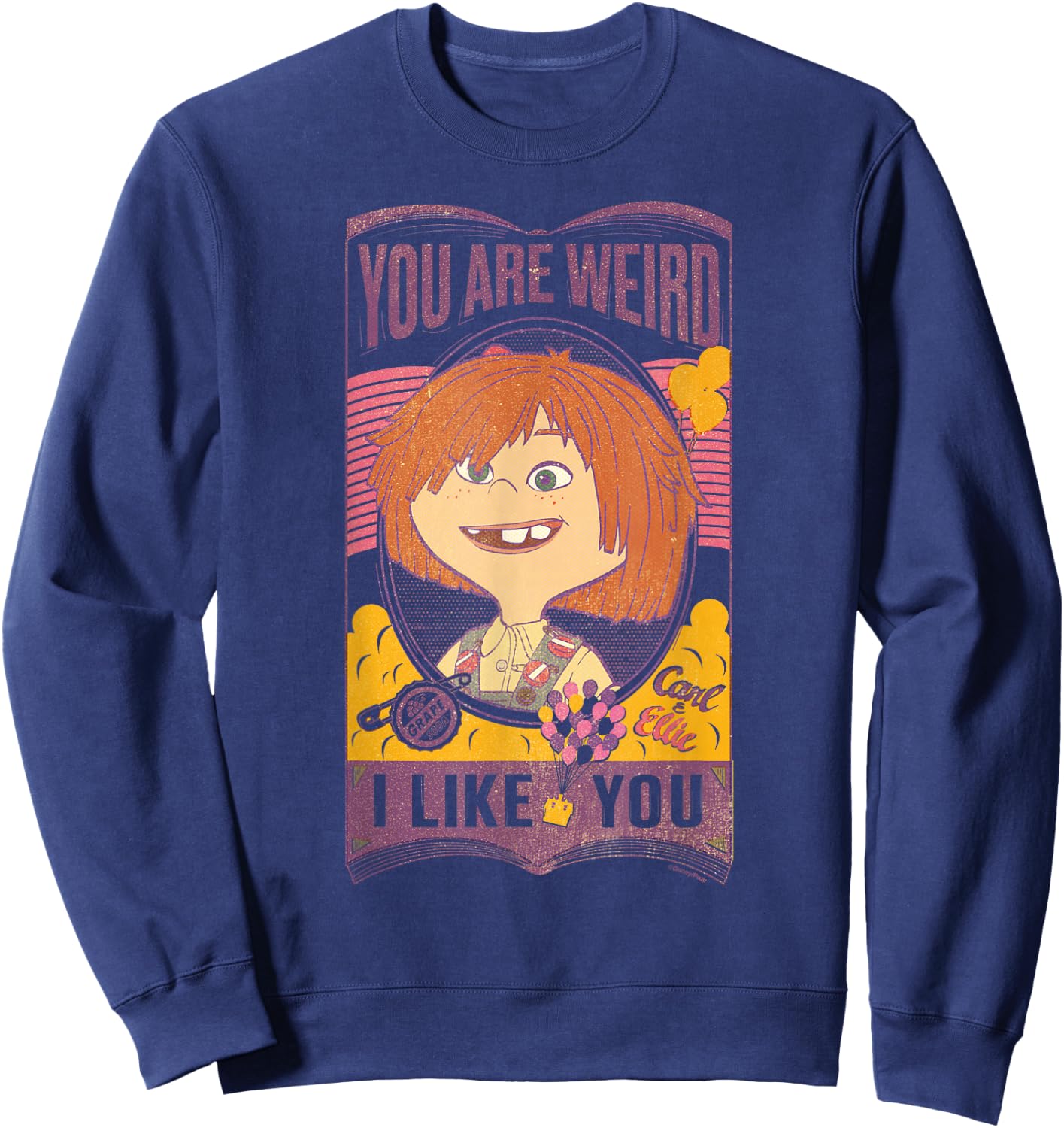 Disney and Pixar's Up Ellie You are Weird I Like You Sweatshirt - Sweatshirt | Navy
