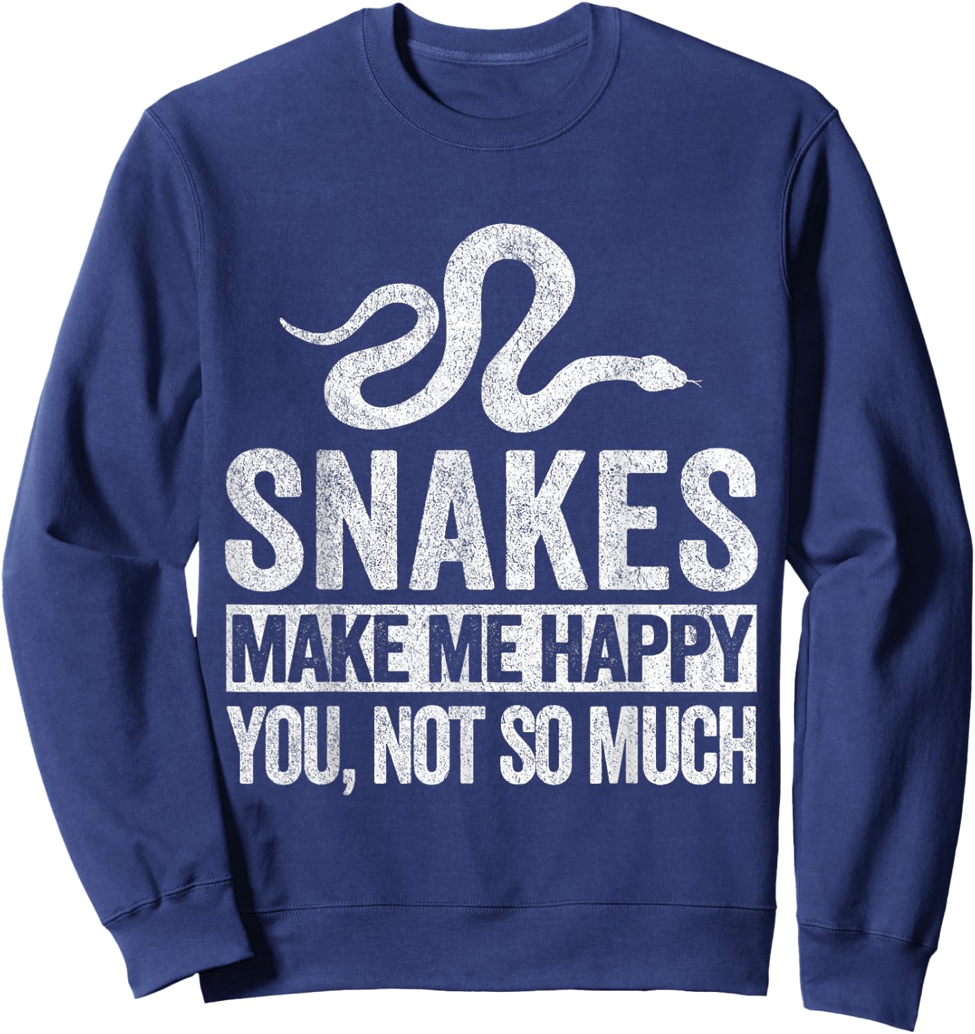 Snake Lover Funny Snake Quote Retro Sweatshirt - Sweatshirt | Navy
