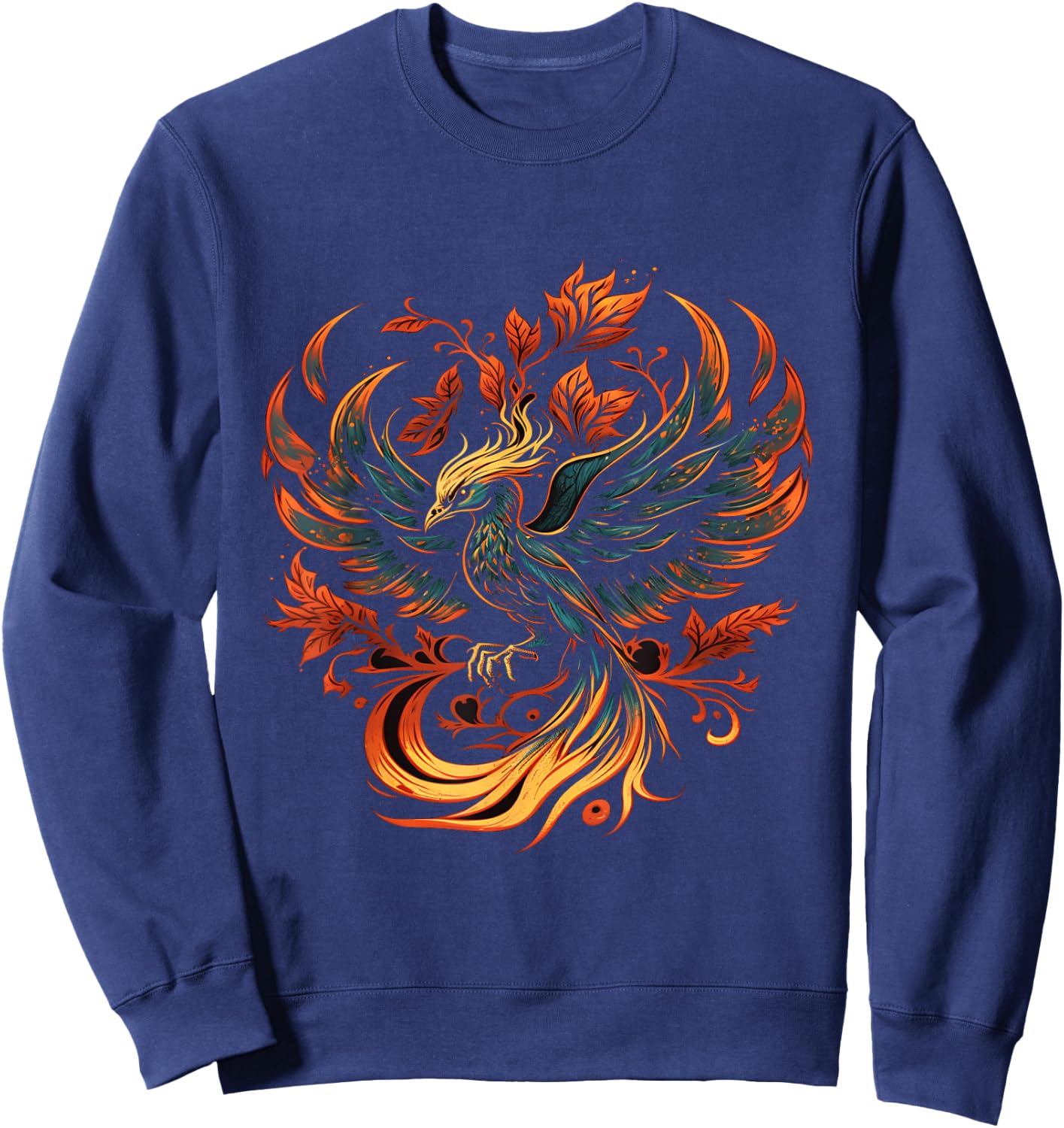 Fire Phoenix Bird Reborn Firebird Phoenix Phoenix Sweatshirt - Sweatshirt | Navy