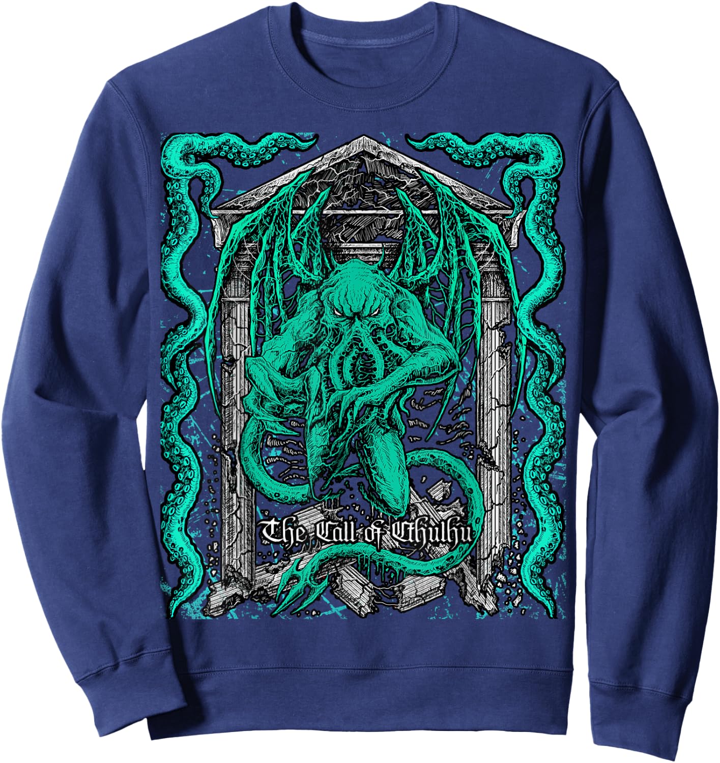 Cthulhu Tentacle Sea Monster Mythological Creature Cryptid Sweatshirt - Sweatshirt | Navy