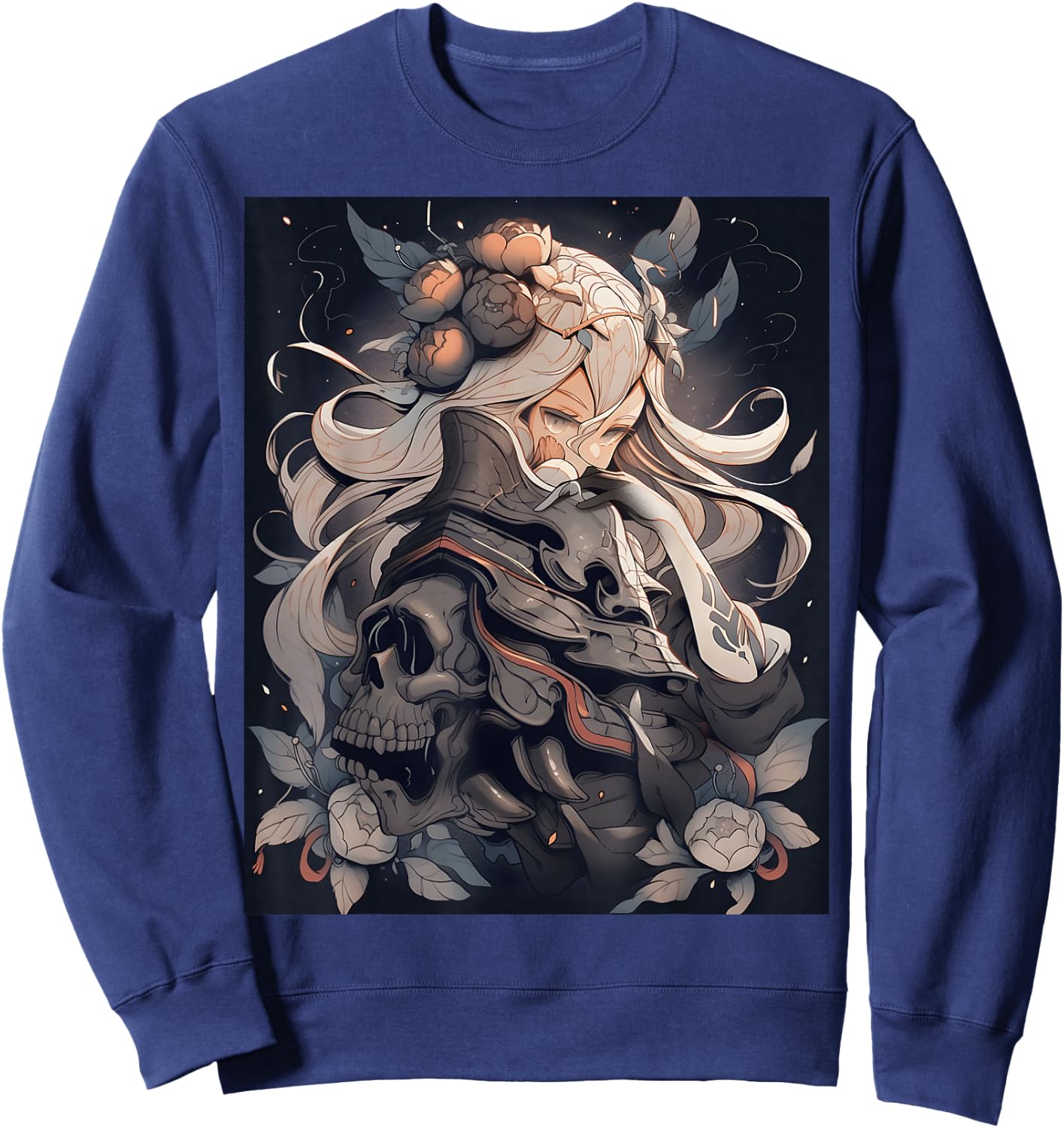 Rockabilly Style 80s Cartoon Anime Japanese Women Kids Sweatshirt - Sweatshirt | Navy
