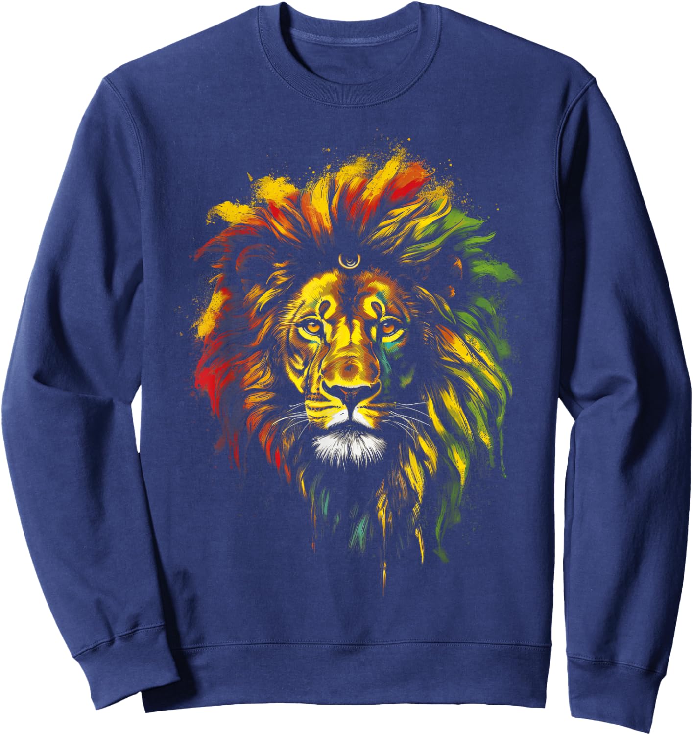 Jamaica Lion Dread locks Sweatshirt - Sweatshirt | Navy