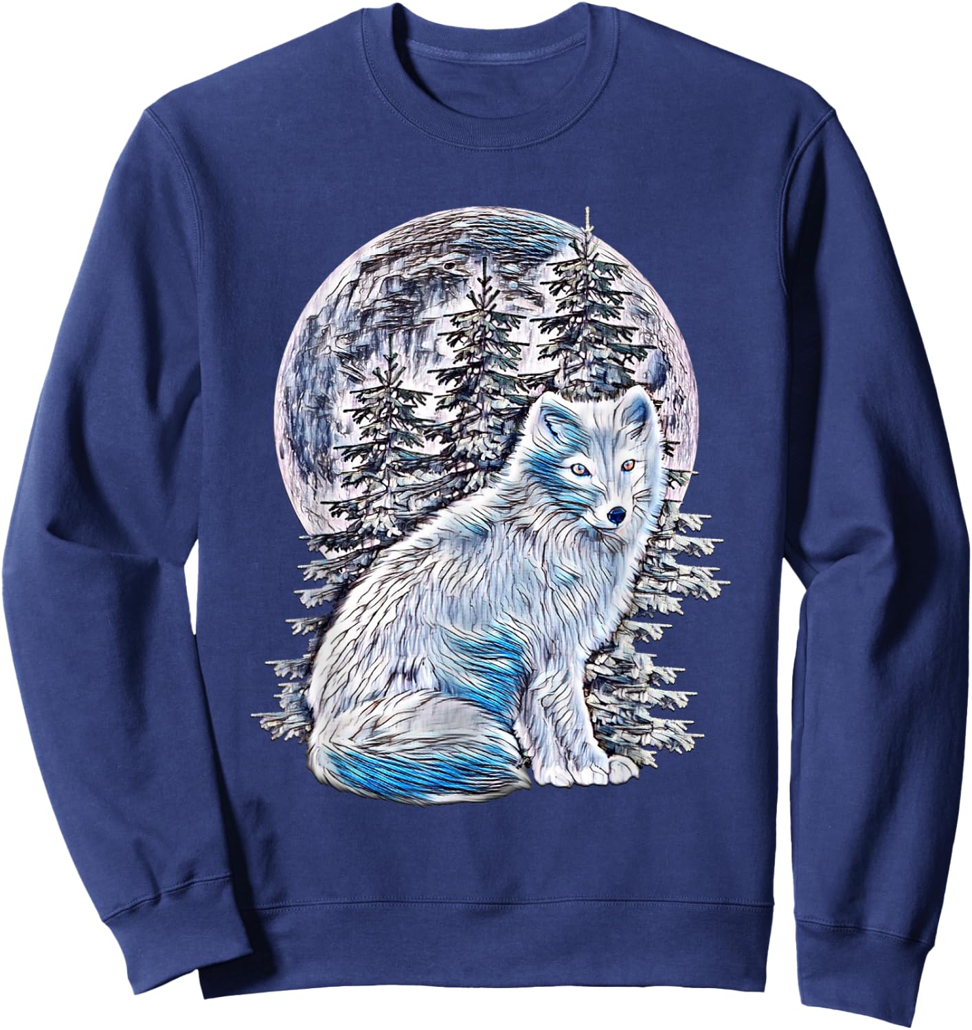 Arctic Ice Fox Sweatshirt - Sweatshirt | Navy