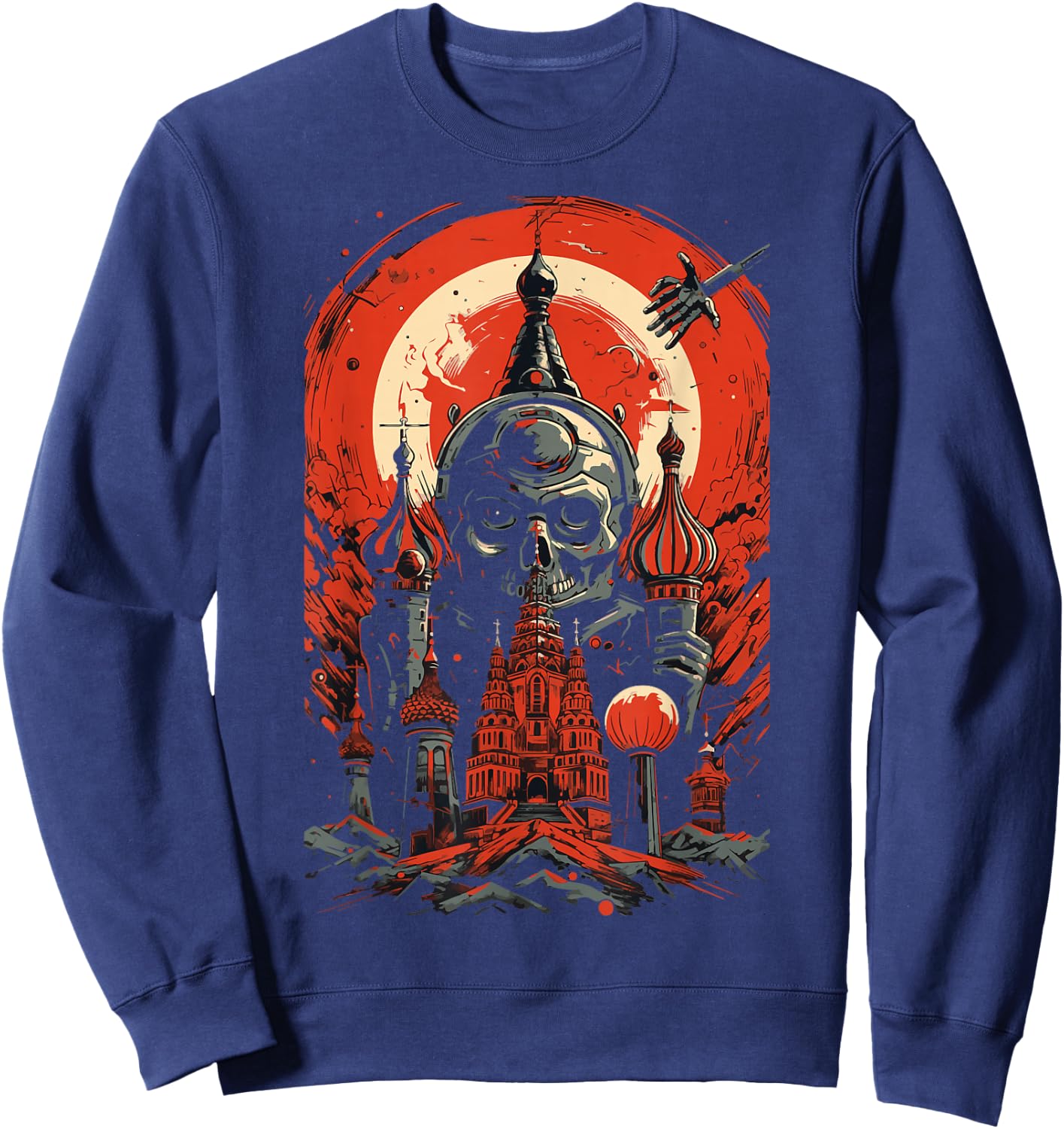 Scary Kremlin SOVI8 Vintage Propaganda. Sweatshirt - Sweatshirt | Navy