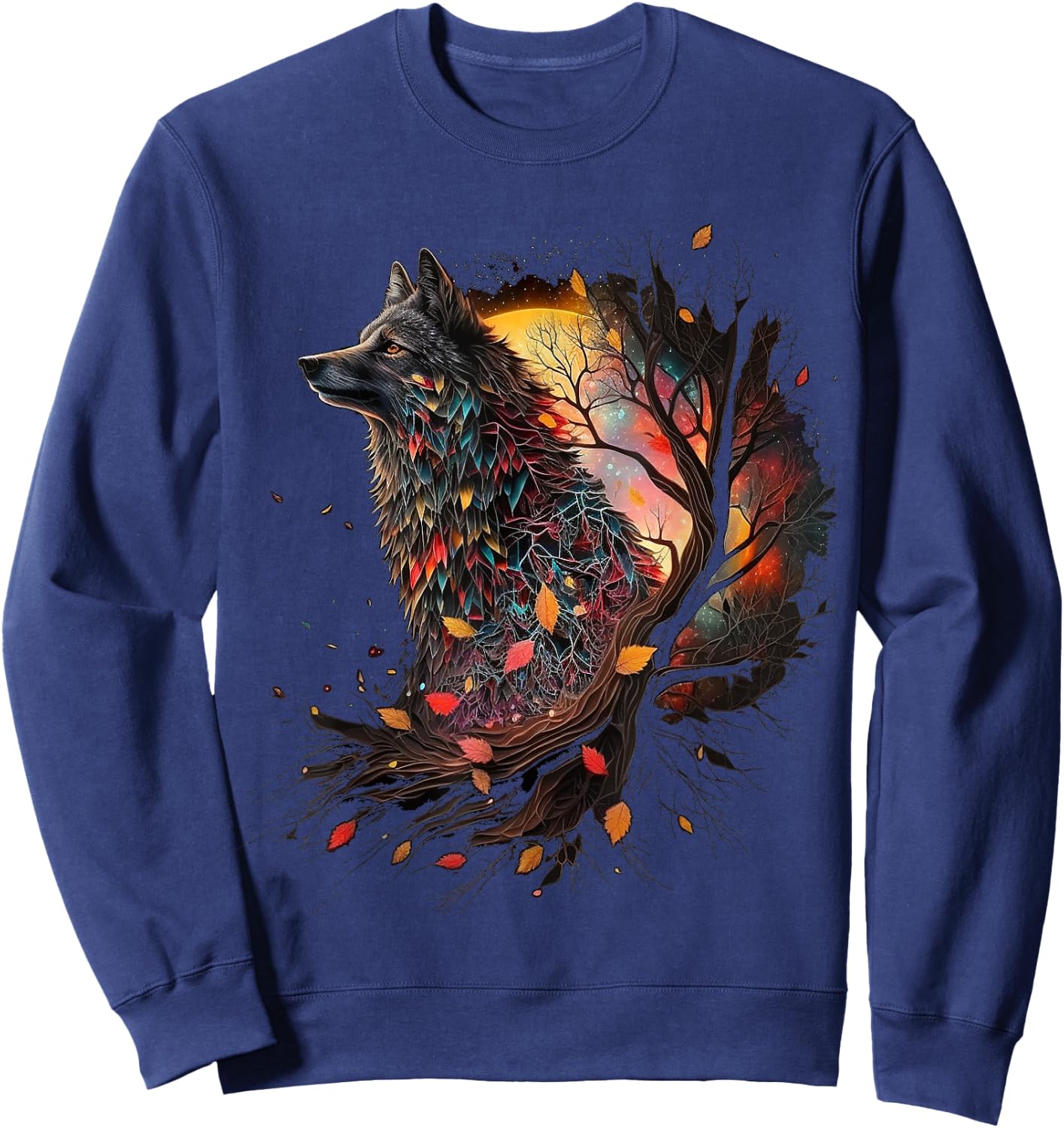 Wolf animal lovers, animal wolf Sweatshirt - Sweatshirt | Navy