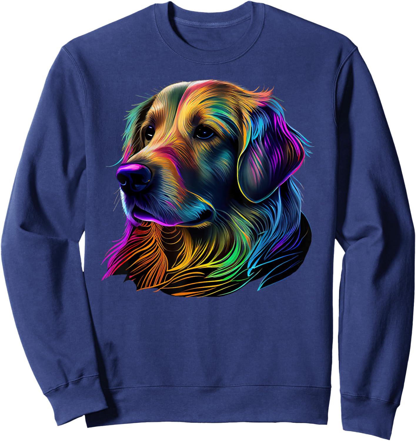 Golden Retriever Pop Art Golden Retriever Lovers Sweatshirt - Sweatshirt | Navy