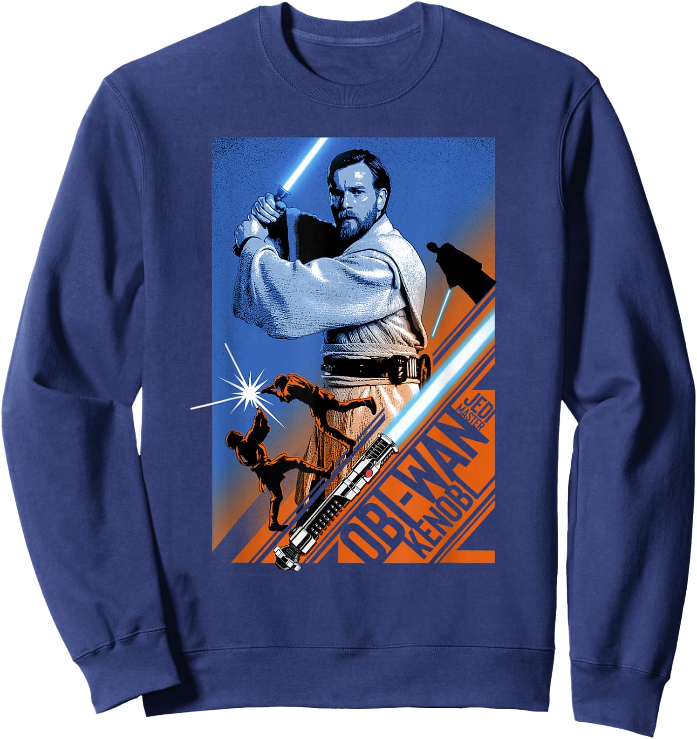 Star Wars Revenge Of The Sith Obi-Wan Kenobi Saber Split Sweatshirt - Sweatshirt | Navy