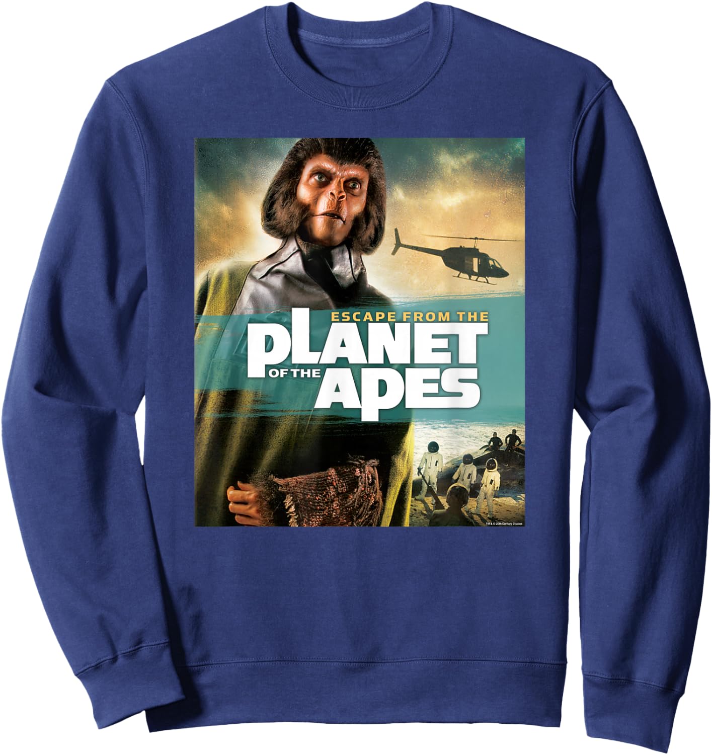 Escape from the Planet of the Apes 1971 Dr Zira Movie Poster Sweatshirt - Sweatshirt | Navy