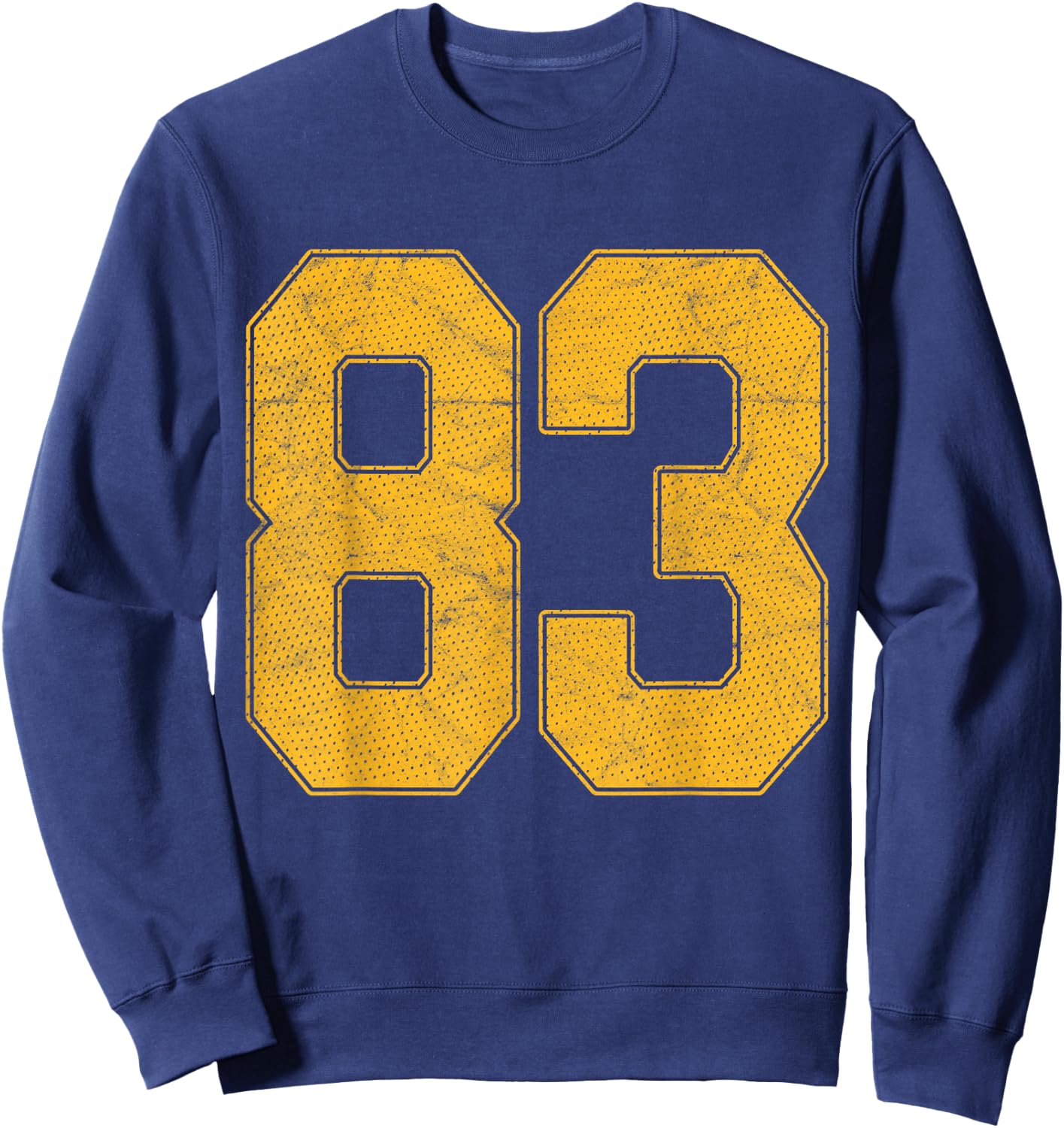 Number 83 Numbered Uniform Sports Team Jersey 83rd Birthday Sweatshirt - Sweatshirt | Navy