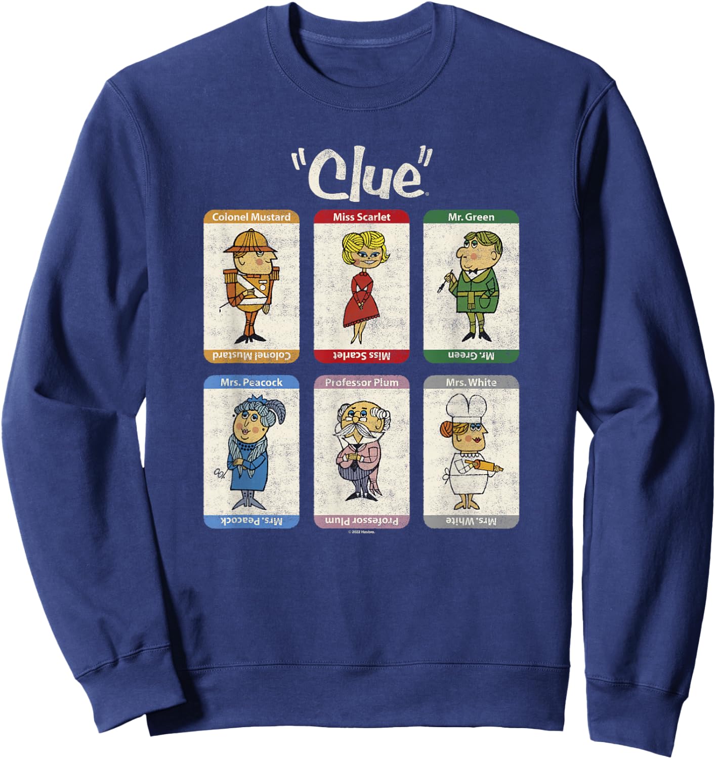 Clue Retro Character Box Up Sweatshirt - Sweatshirt | Navy