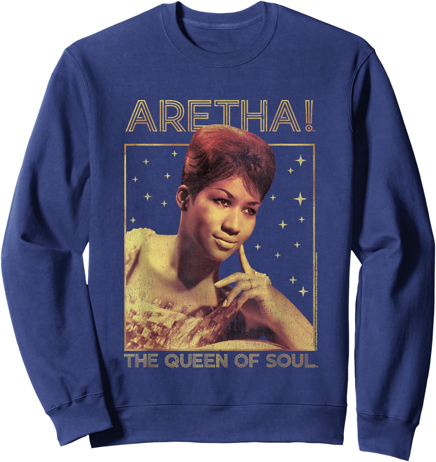 Aretha Franklin Portrait of a Queen Sweatshirt - Sweatshirt | Navy