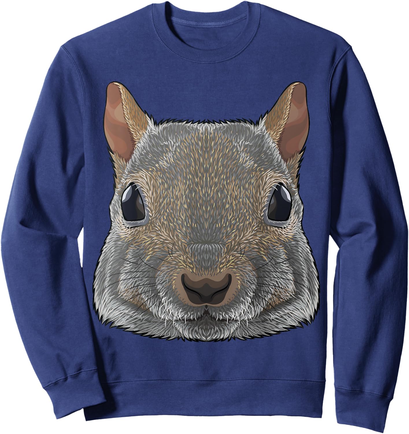 Squirrel Face American Grey Squirrel Animal Sweatshirt - Sweatshirt | Navy