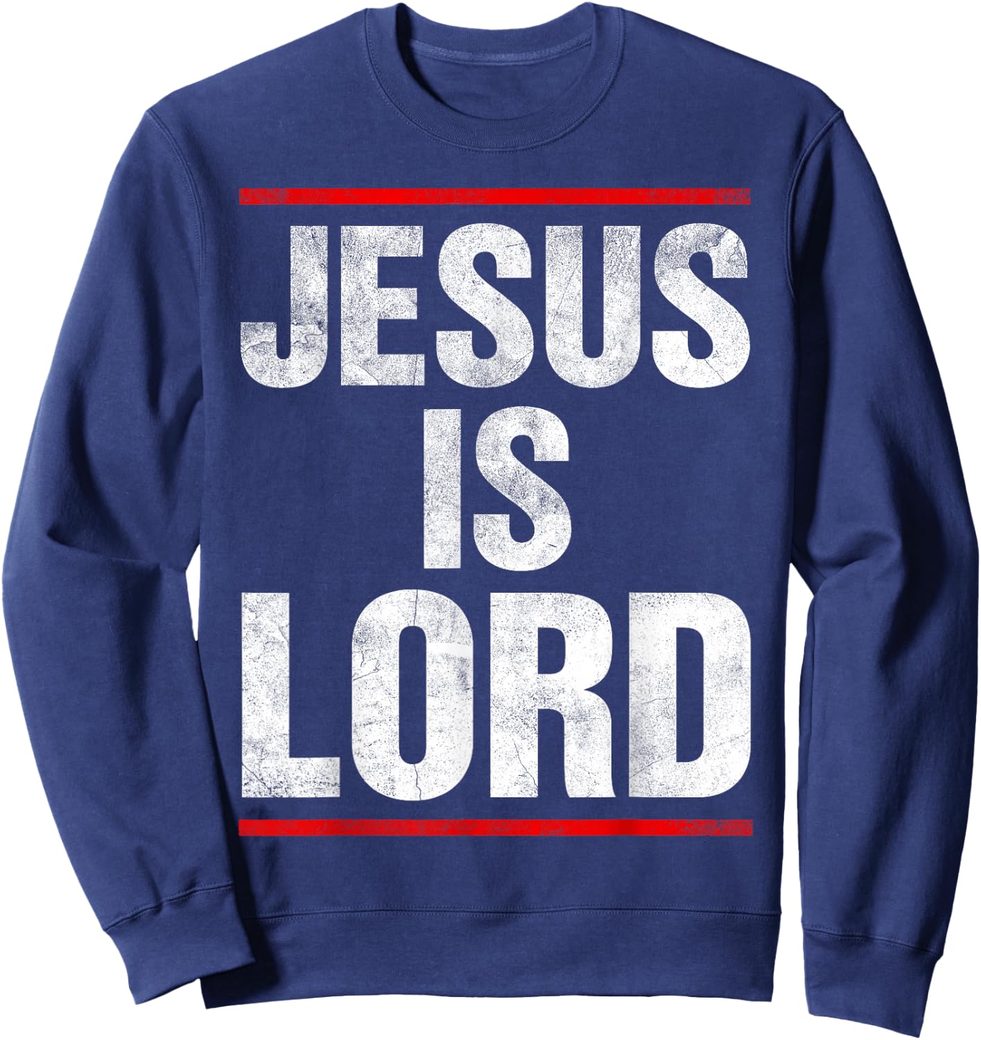 Jesus Is Lord Retro Vintage Sweatshirt - Sweatshirt | Navy