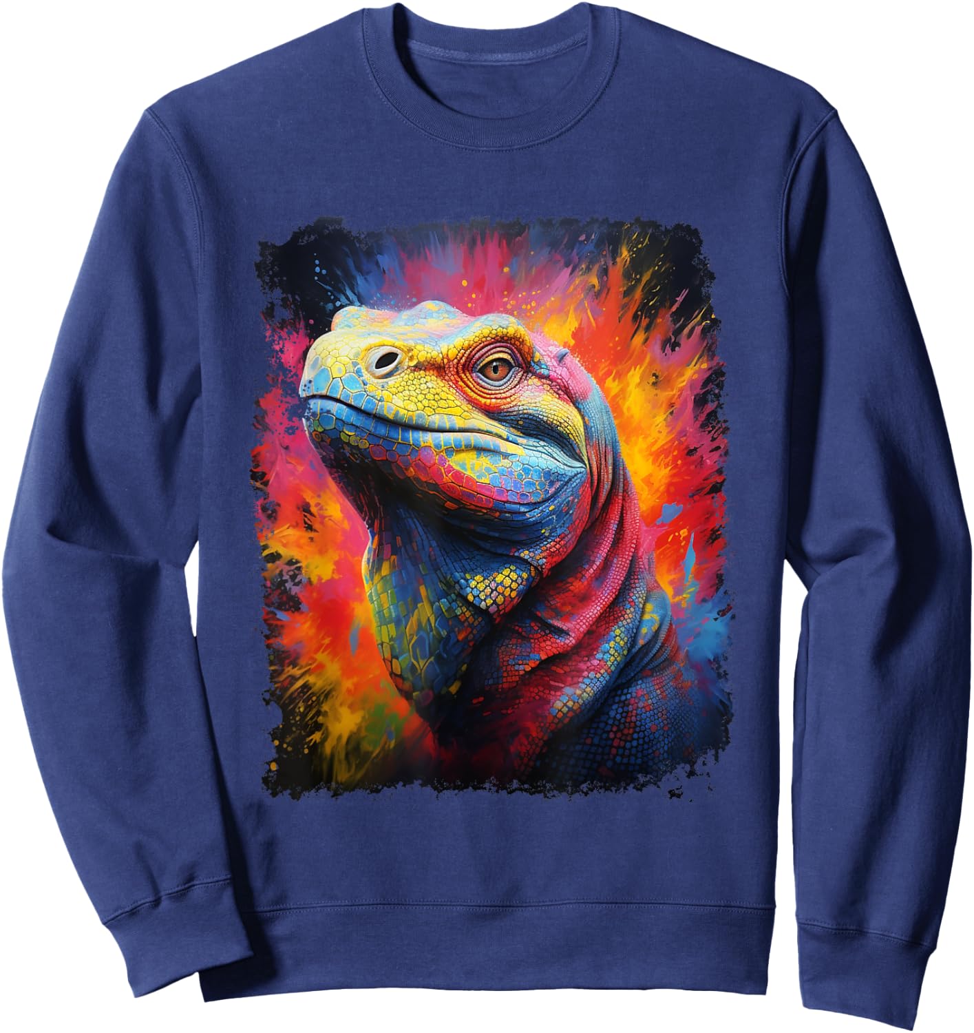 Pop Art Komodo Dragon Sweatshirt - Sweatshirt | Navy