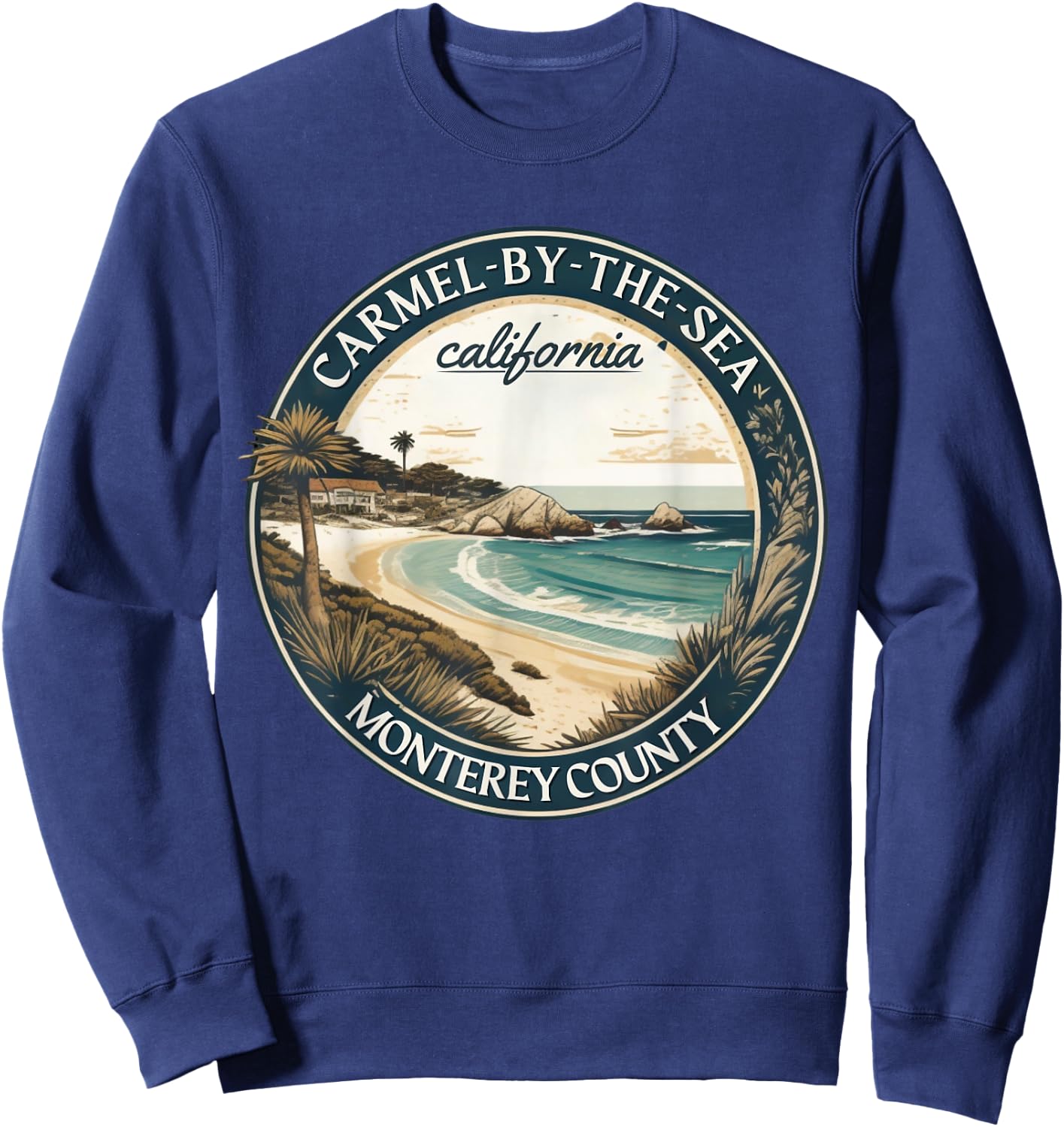 Carmel-by-the-Sea, California beach for family vocation Women Girls Kids Sweatshirt - Sweatshirt | Navy