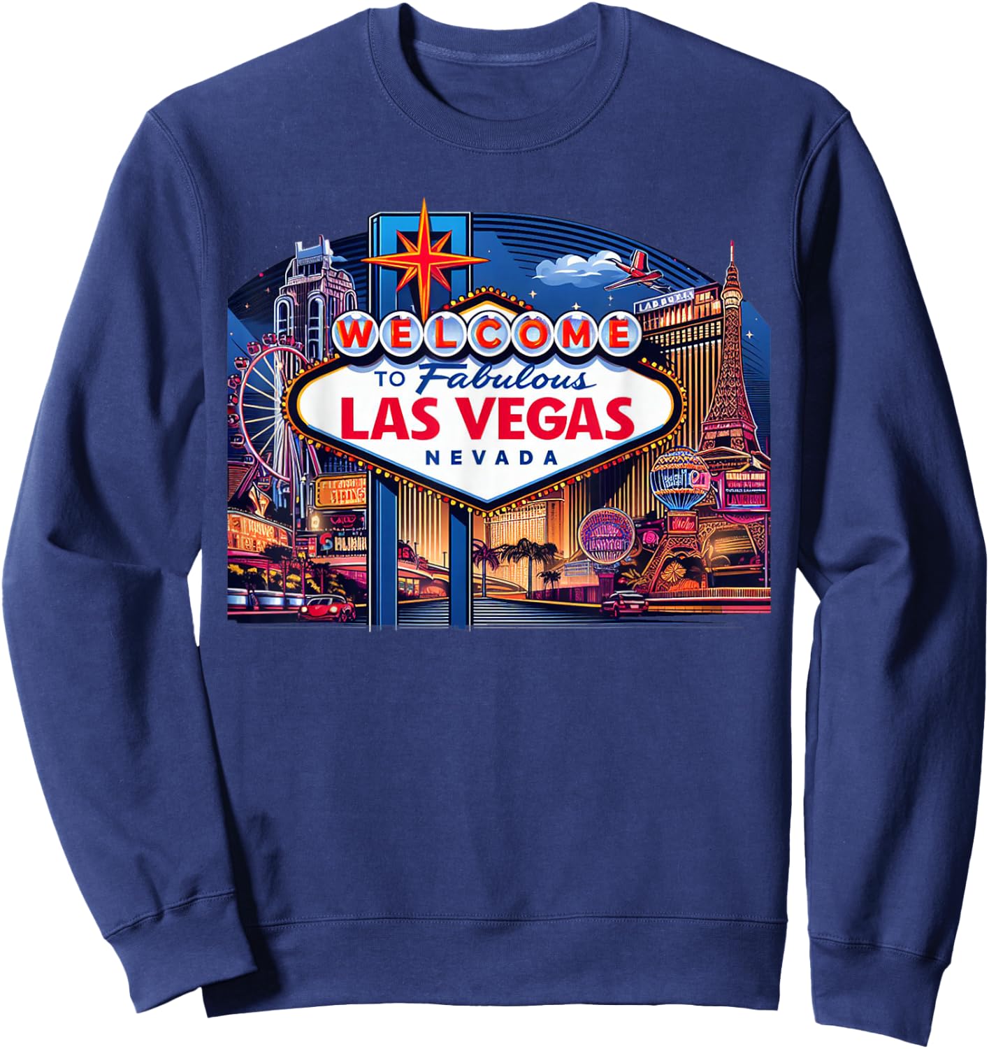 Love LAS VEGAS Baby Shirt for Holidays in Las Vegas Souvenir Sweatshirt - Sweatshirt | Navy