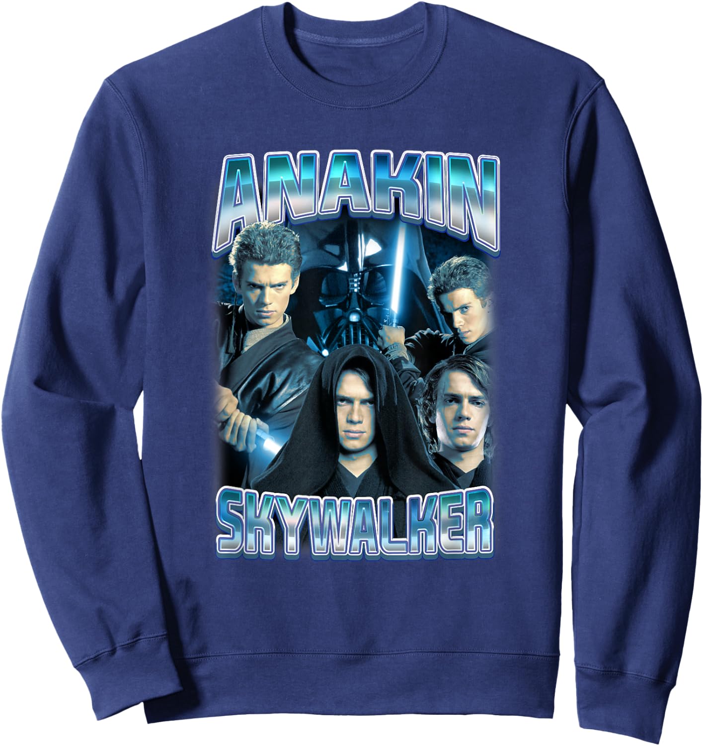 Star Wars Classic Anakin Skywalker Photo Collage Poster Sweatshirt - Sweatshirt | Navy