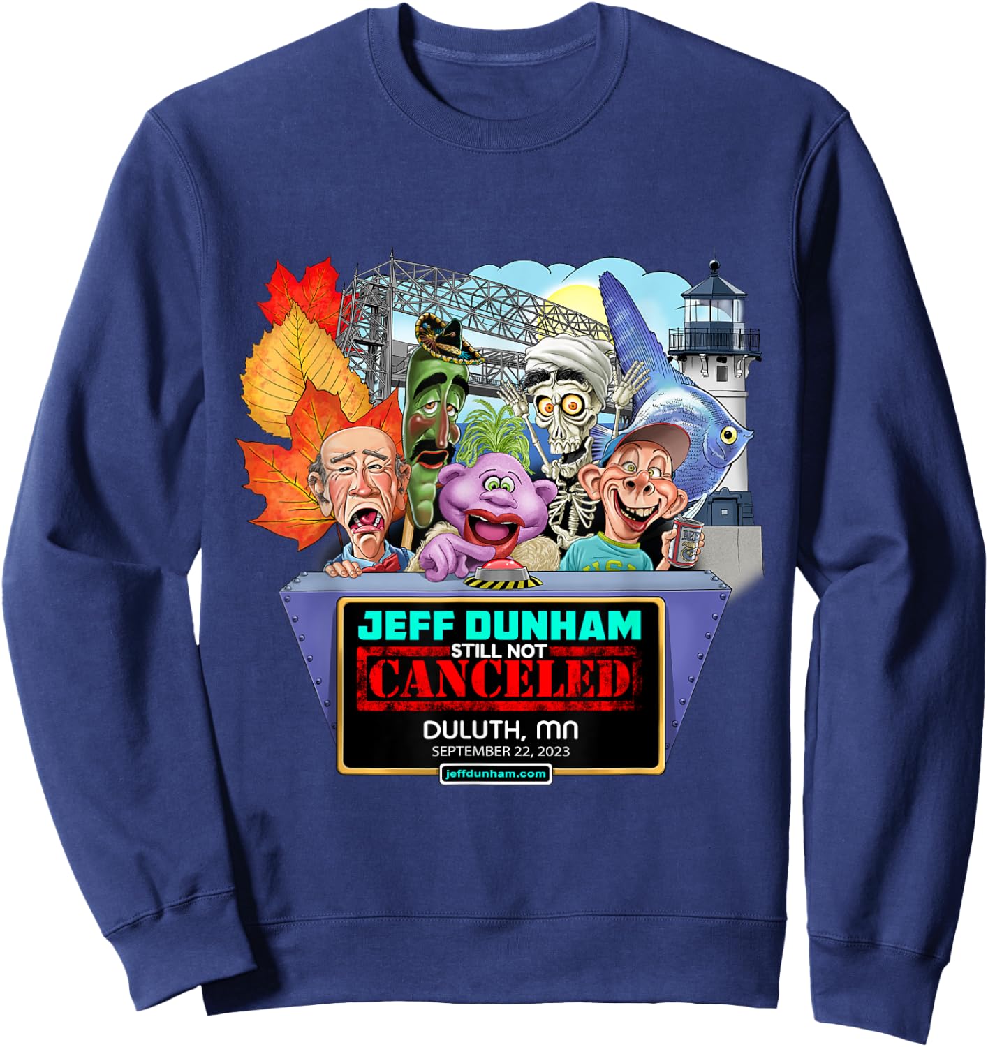 Jeff Dunham Duluth, MN (2023) Sweatshirt - Sweatshirt | Navy