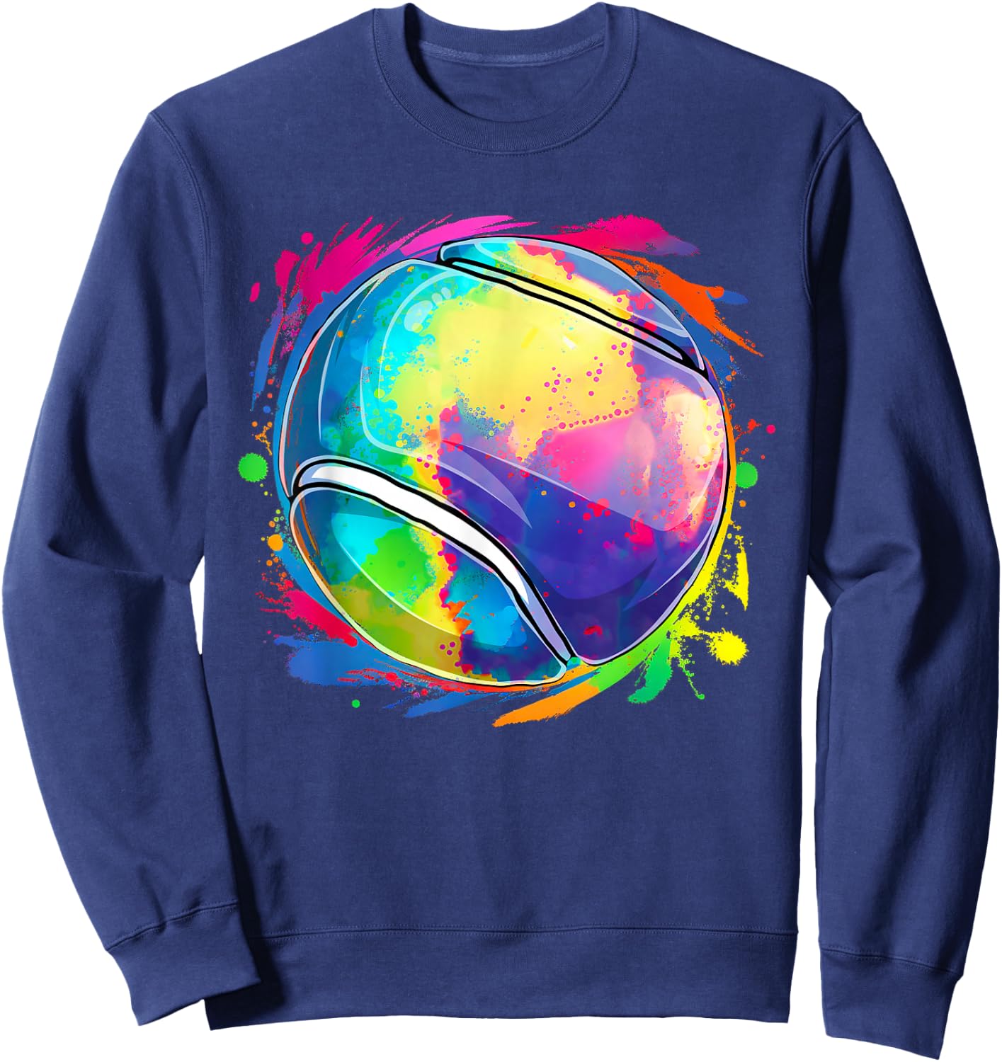Tie Dye Tennis Funny Tennis Lovers Men Women Boys Kids Sweatshirt - Sweatshirt | Navy