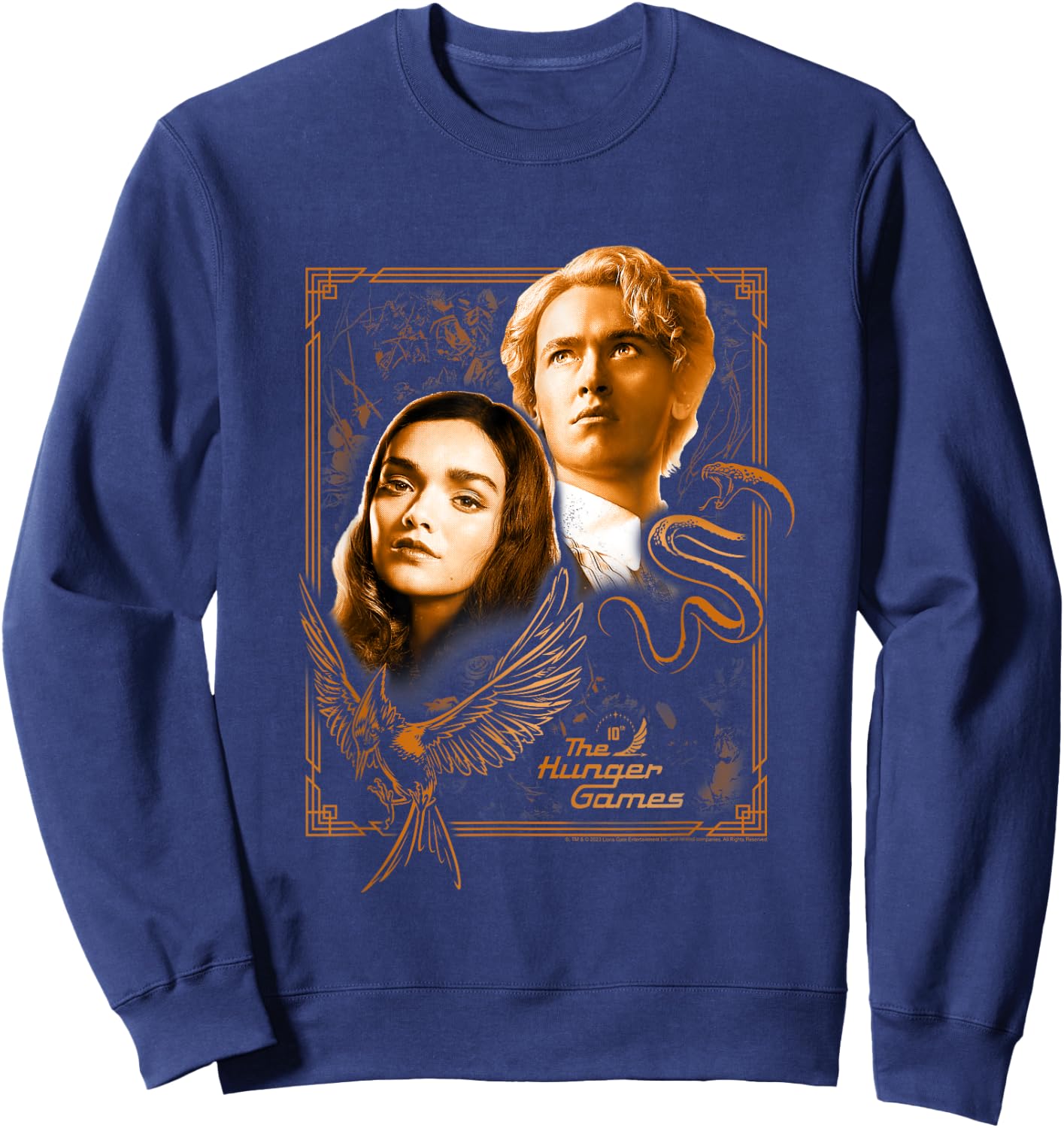 The Ballad of Songbirds and Snakes Framed Lucy Gray & Snow Sweatshirt - Sweatshirt | Navy