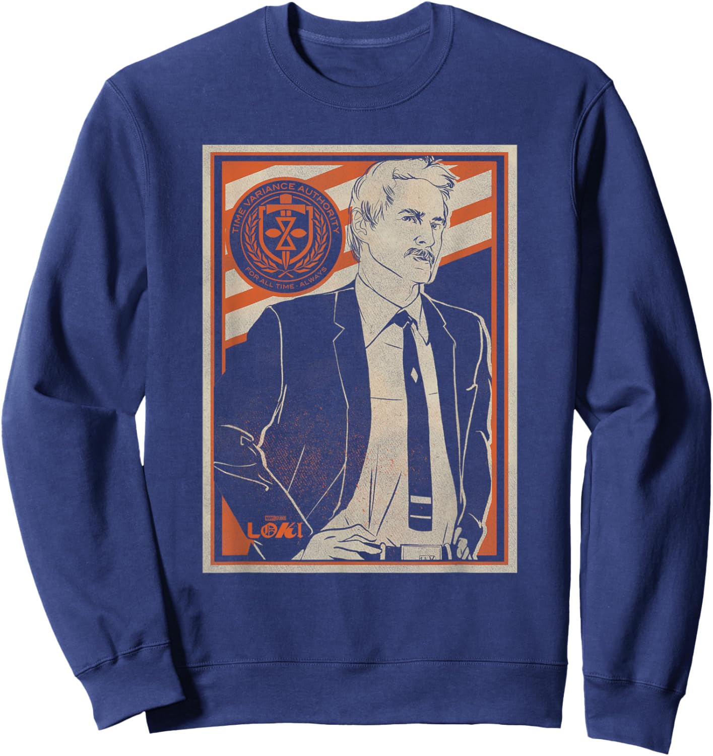 Marvel Loki TVA Agent Mobius Poster Sweatshirt - Sweatshirt | Navy