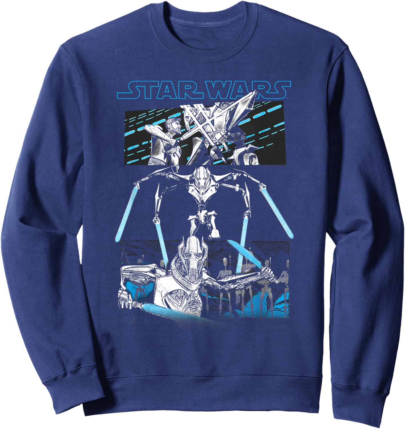 Star Wars General Grievous Lightsaber Panels Sweatshirt - Sweatshirt | Navy