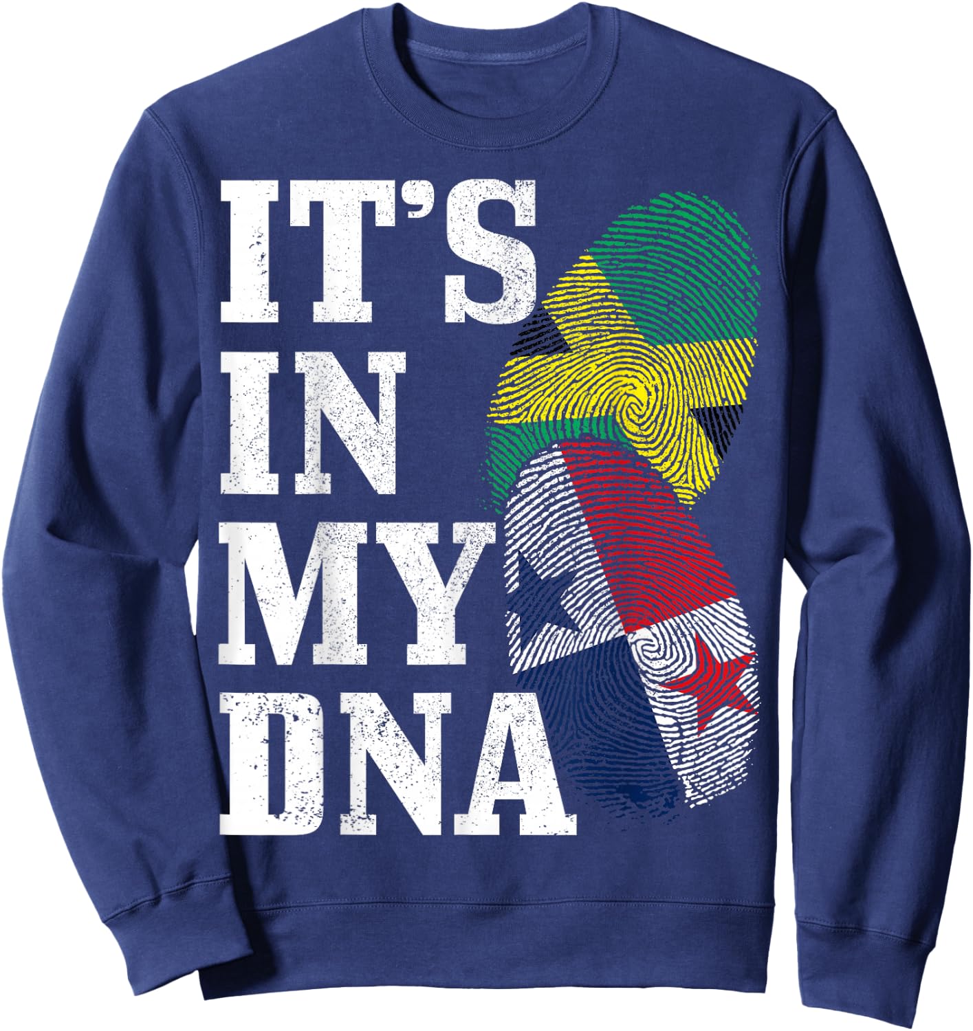 Jamaica & Panama It's in my DNA Jamaican Sweatshirt - Sweatshirt | Navy