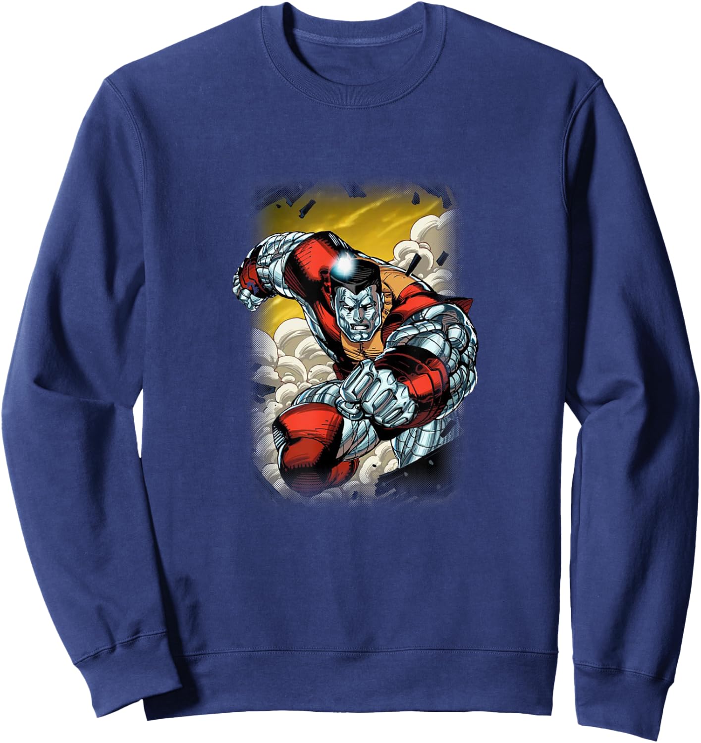 Marvel X-Men Colossus Smashing Through Wall Epic Shot Sweatshirt - Sweatshirt | Navy