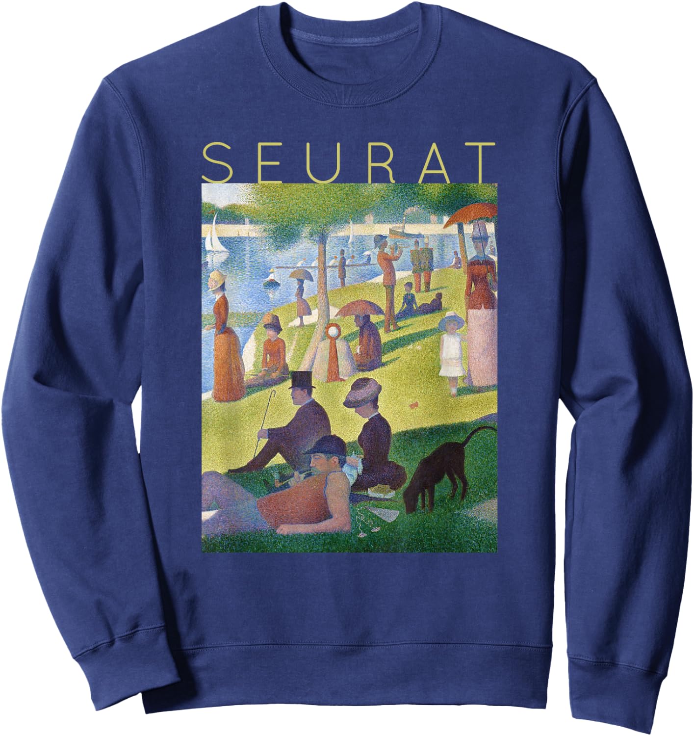 Georges Seurat - A Sunday Afternoon on La Grande Jatte 3 Sweatshirt - Sweatshirt | Navy