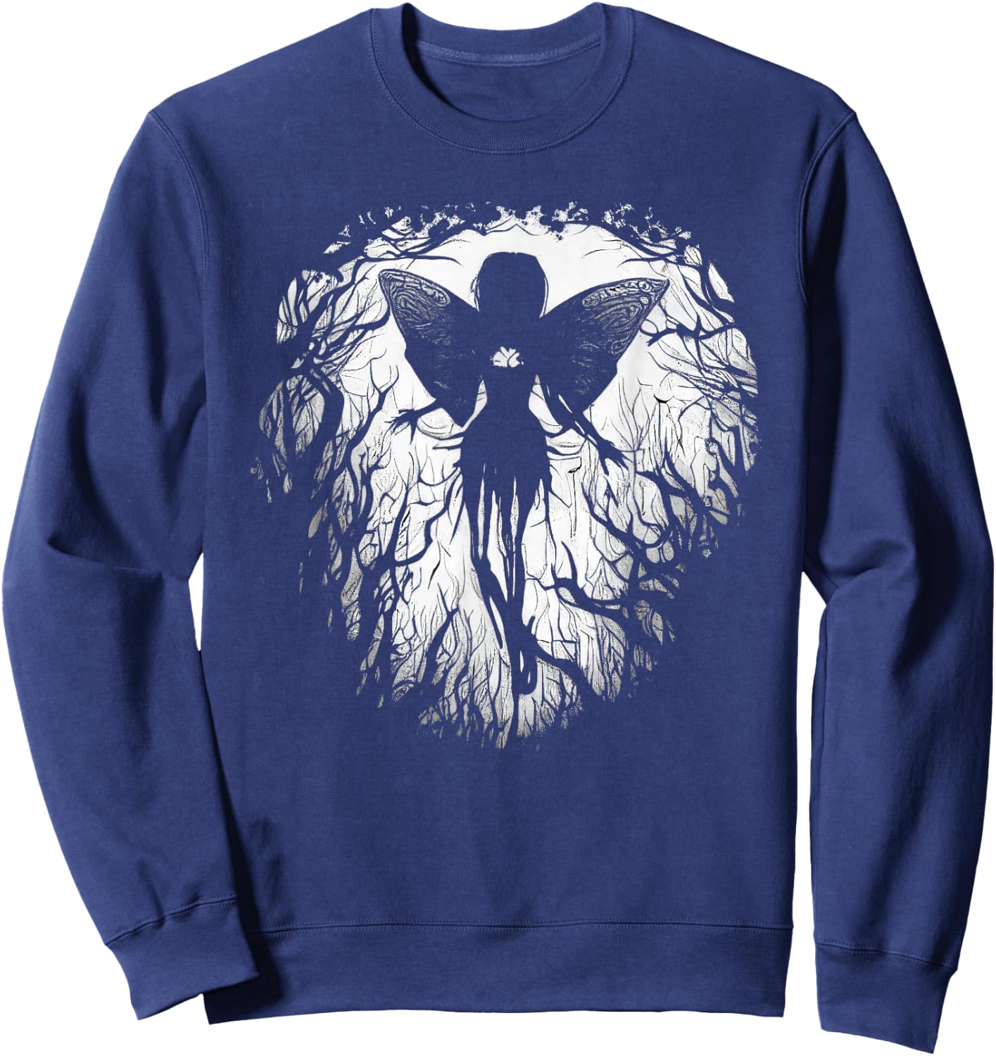 Dark Art Aesthetic Fairy Fairycore Gothic Horror Art Sweatshirt - Sweatshirt | Navy