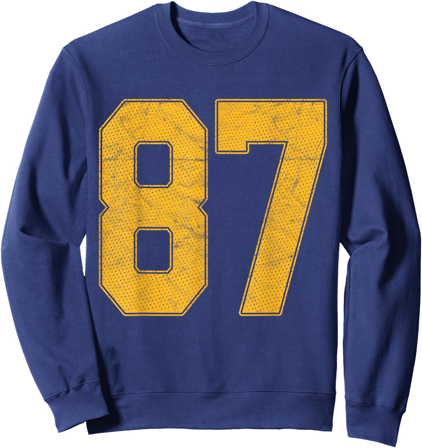 Number 87 Numbered Uniform Sports Team Jersey 87th Birthday Sweatshirt - Sweatshirt | Navy